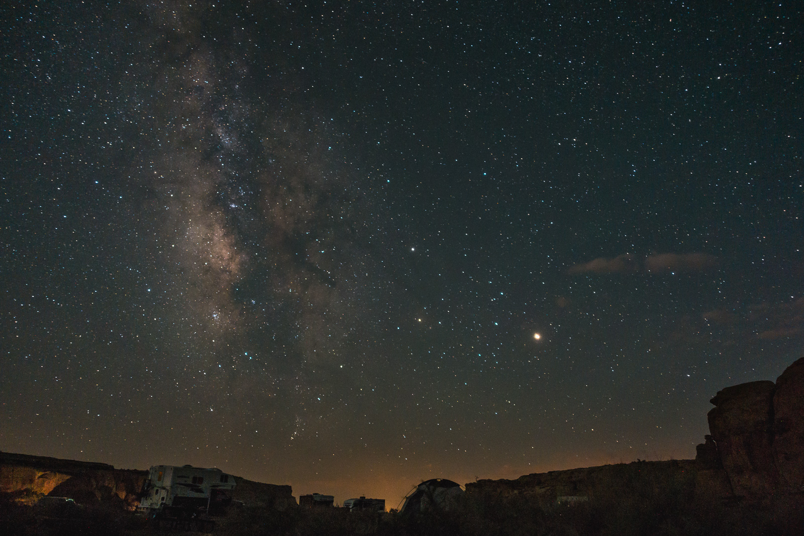Milky Way view from our campsite at Chaco Culture NHP and IDSP.