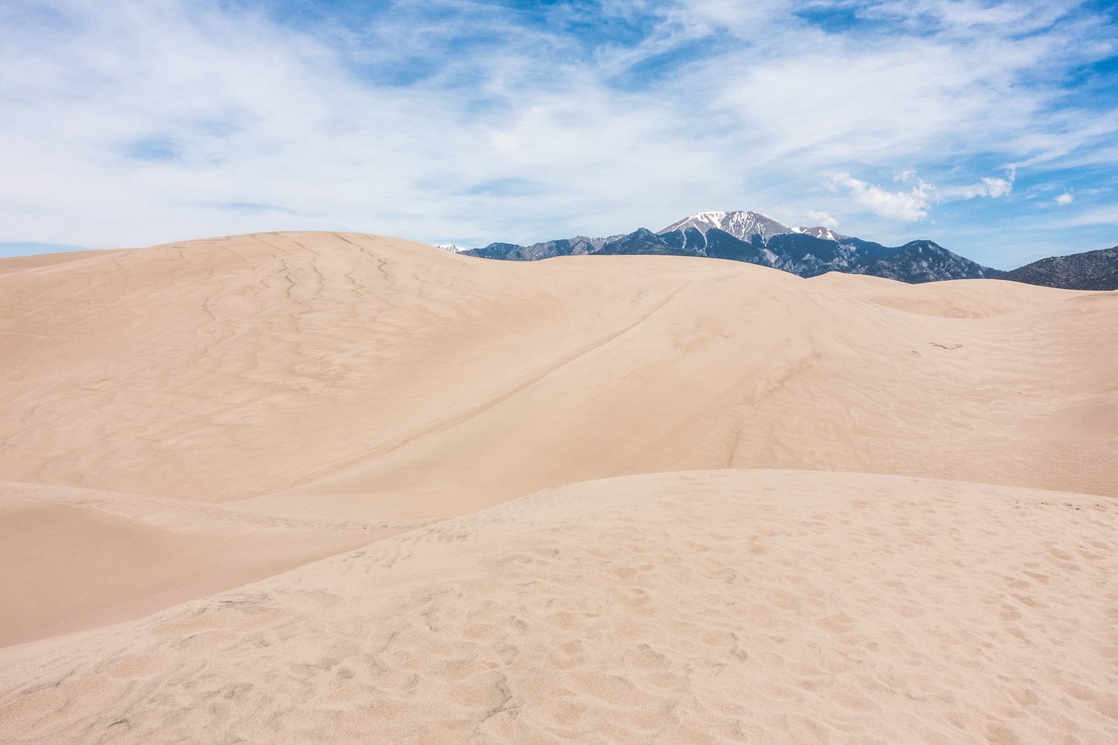 Views on the sand dunes in Great Sand Dunes National Park and Preserve.