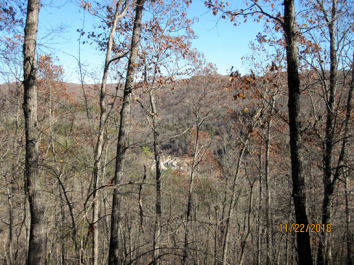 Overlook of the trout hatchery 400 ft below!