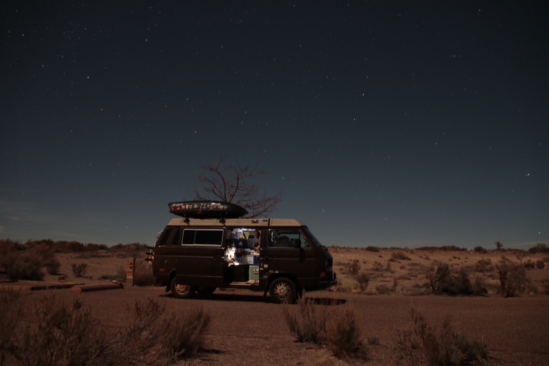 A full moon so bright it cast shadows on everything around. 