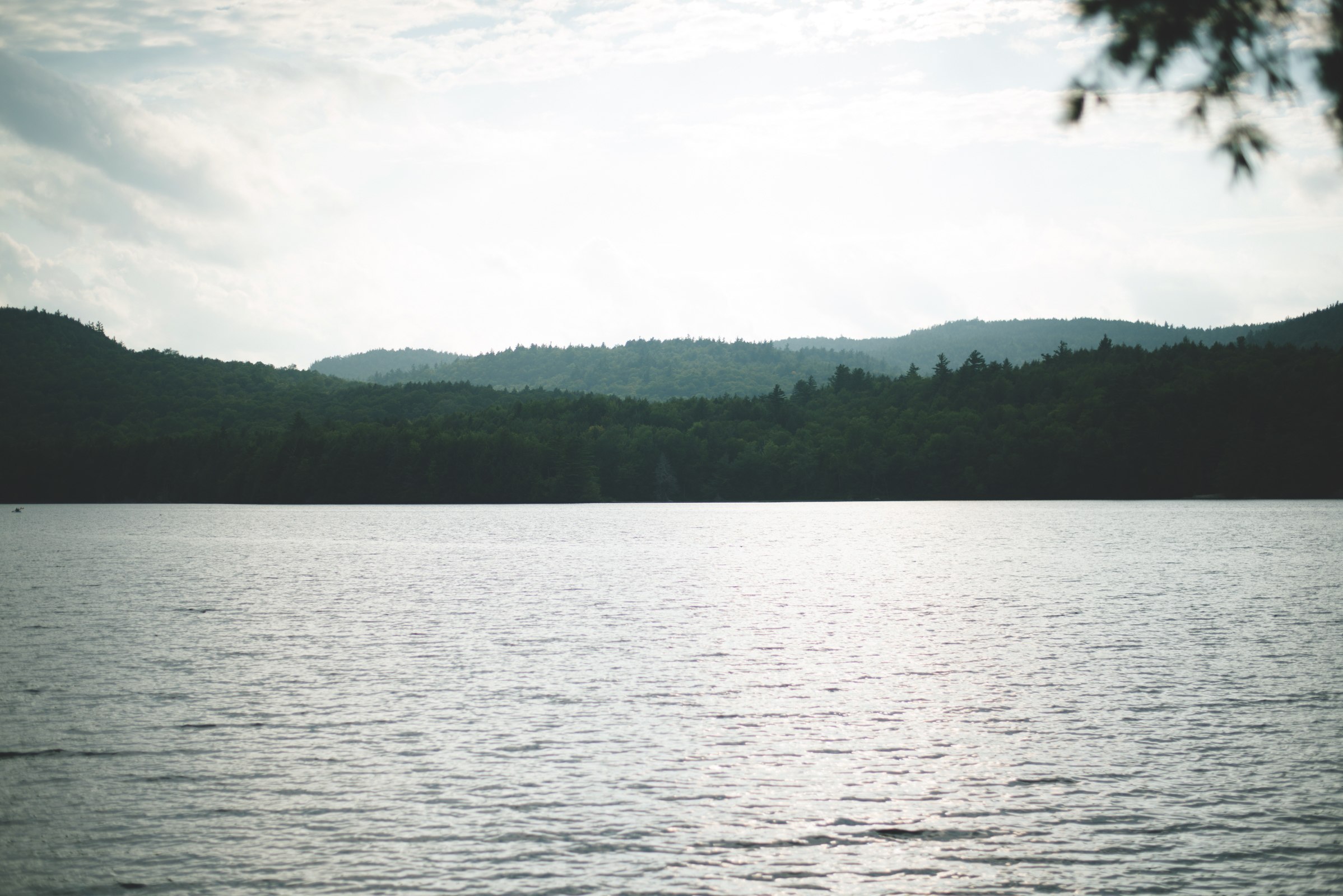 View of the pond from the campsite.