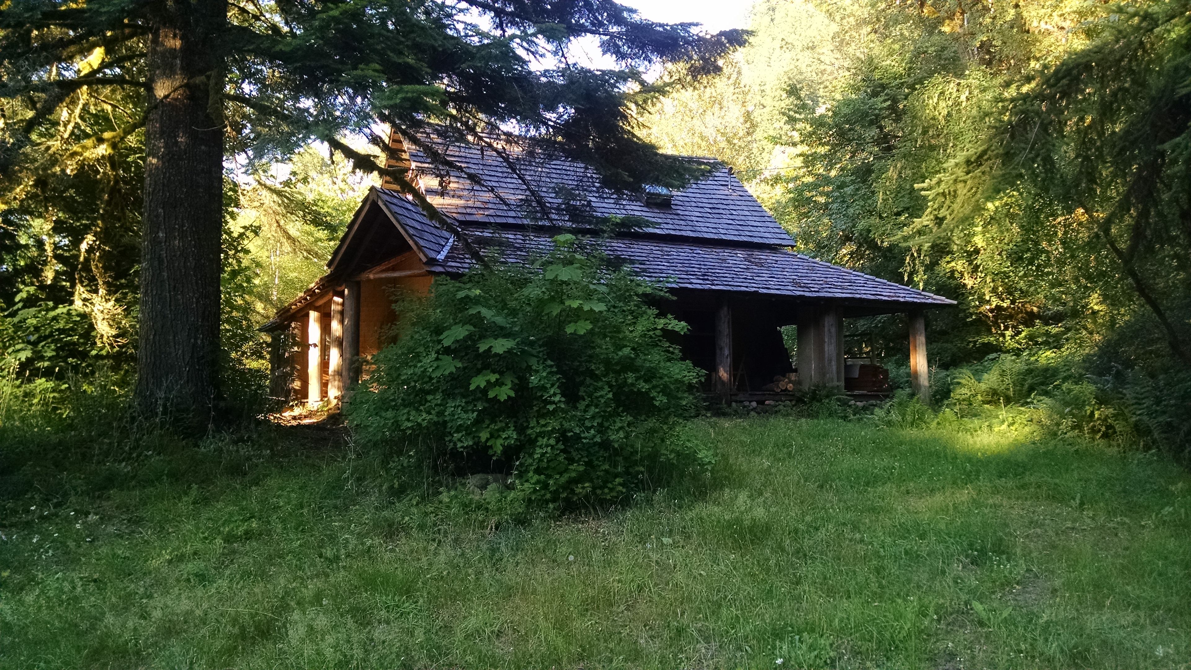 Original cabin built by the folks who homesteaded the land. 2 bedroom cabin can be rented by the night.