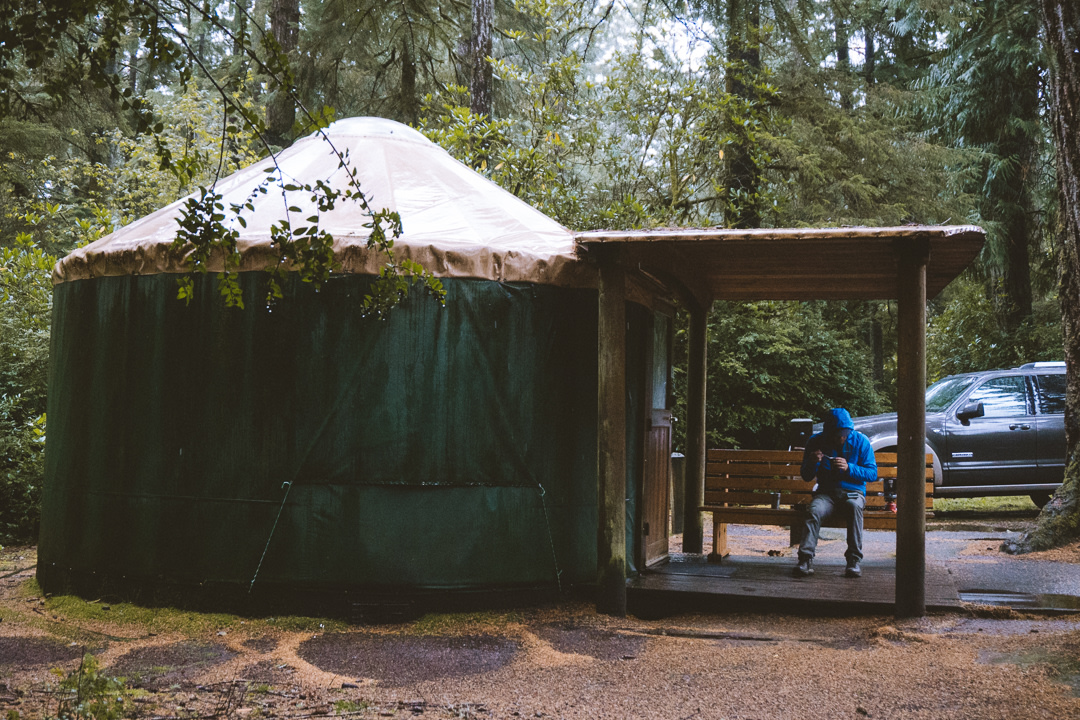 The yurt we stayed in as a group of 4.