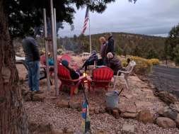 Large campfire area.