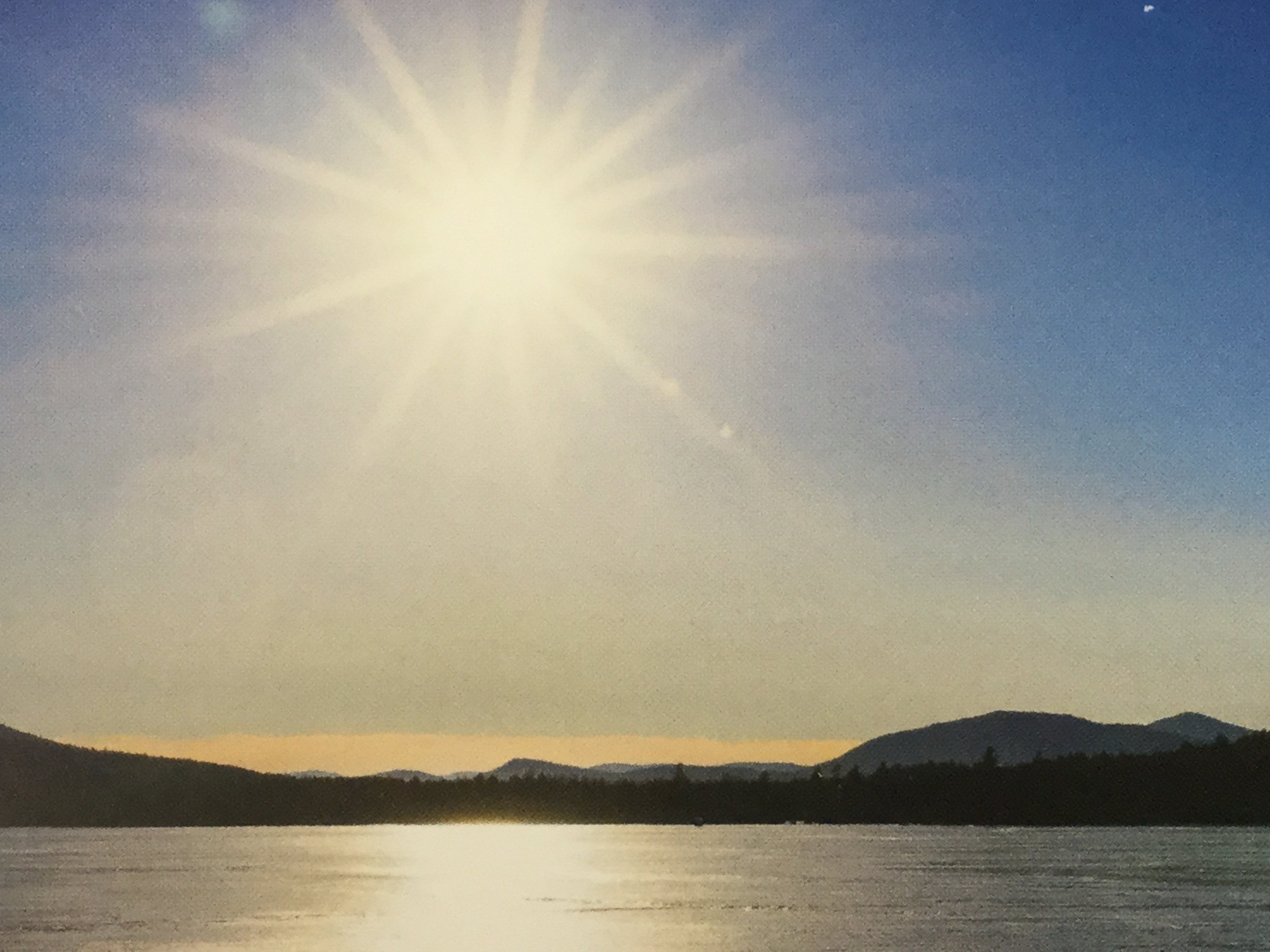 Sun dog over the lake