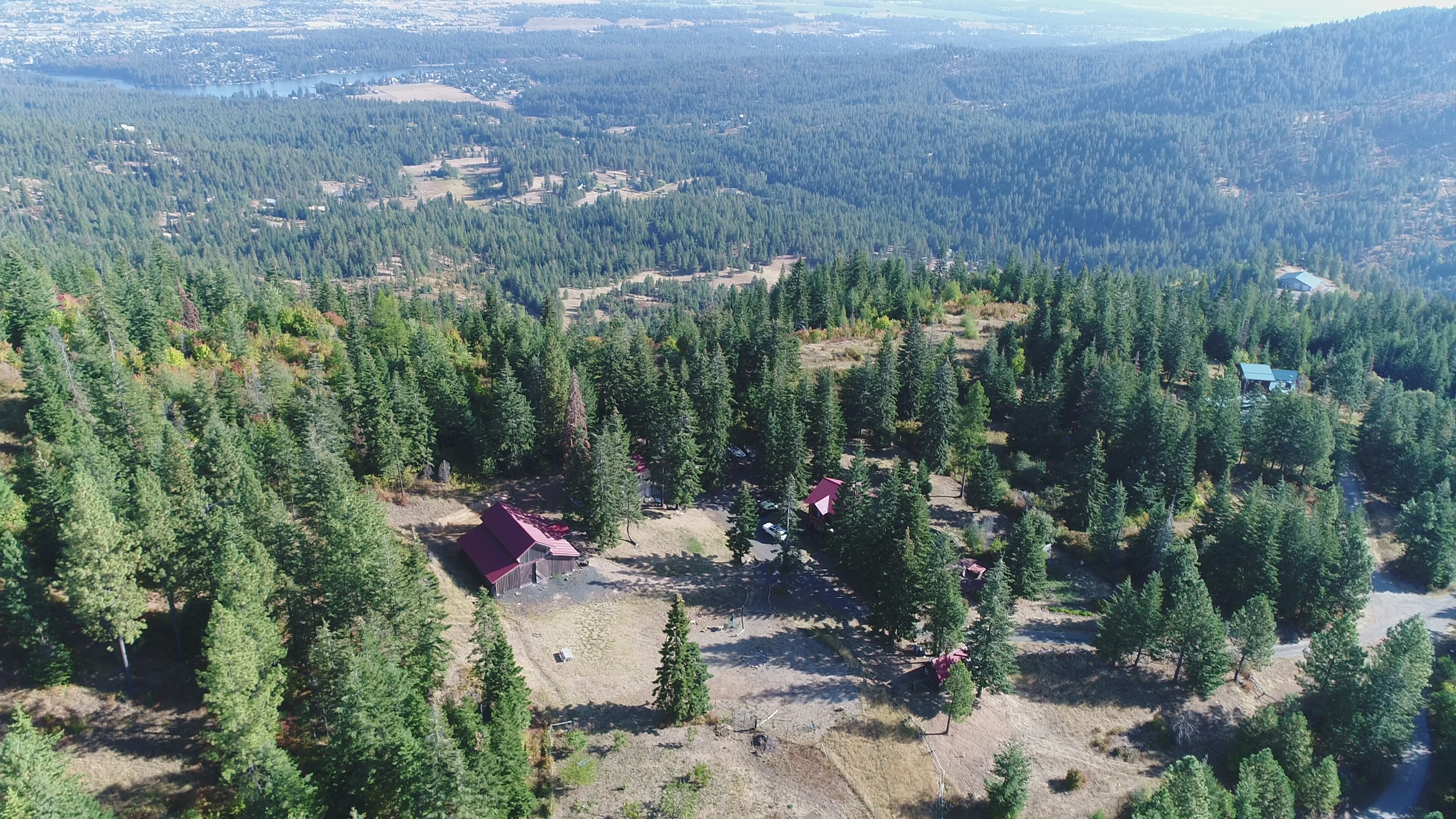 aerial view of the farm