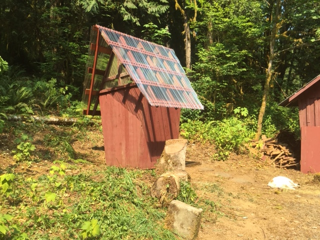 Lots of natural light at the outhouse. Bring your own TP and extend the outhouse life by putting it in the trash rather than in the pit. Thanks!

