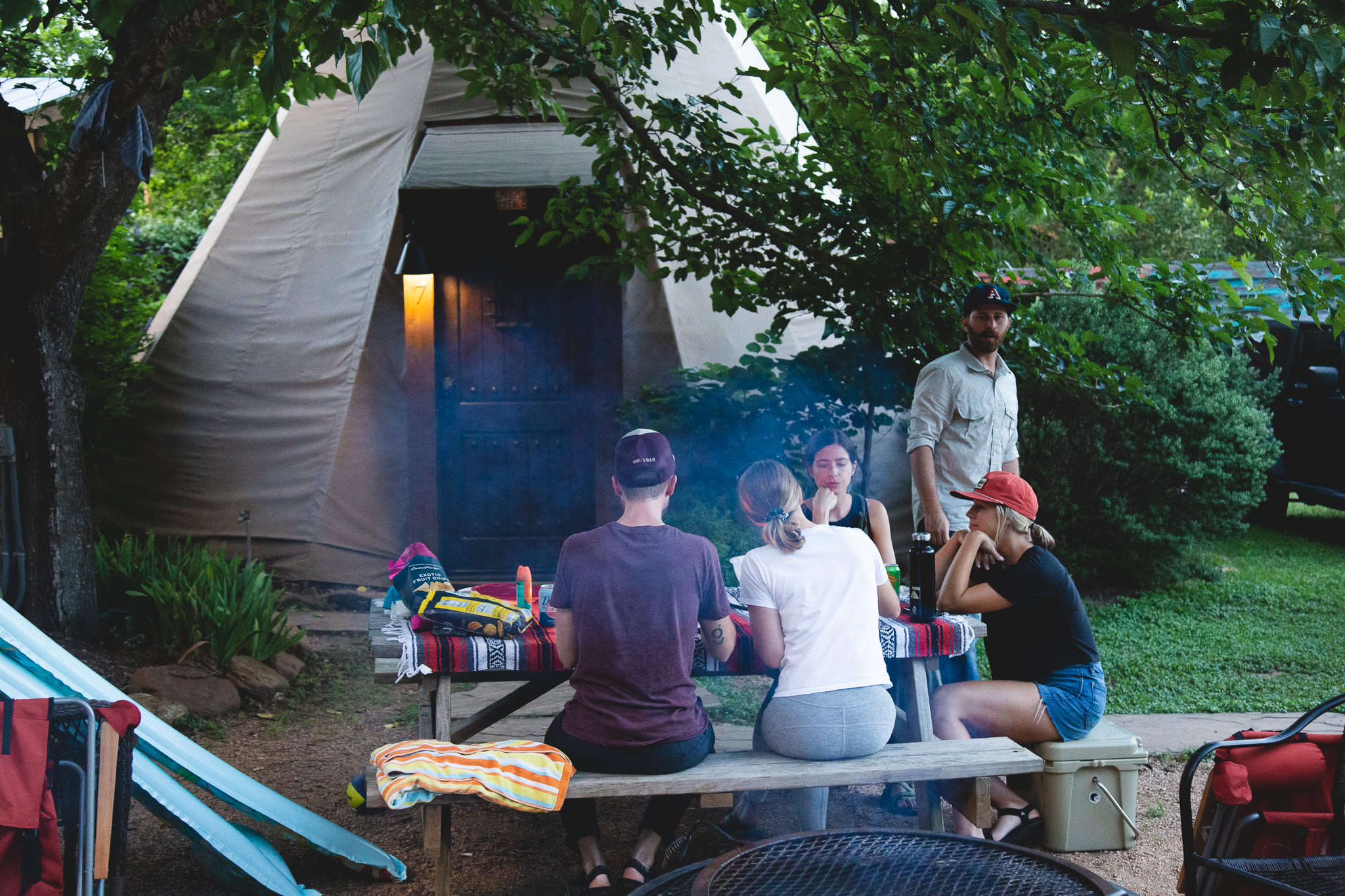 Tipis on the Guadalupe