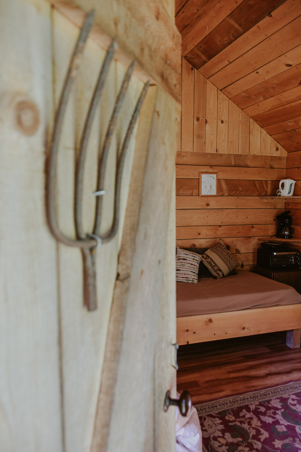 The comfy sleeping area.