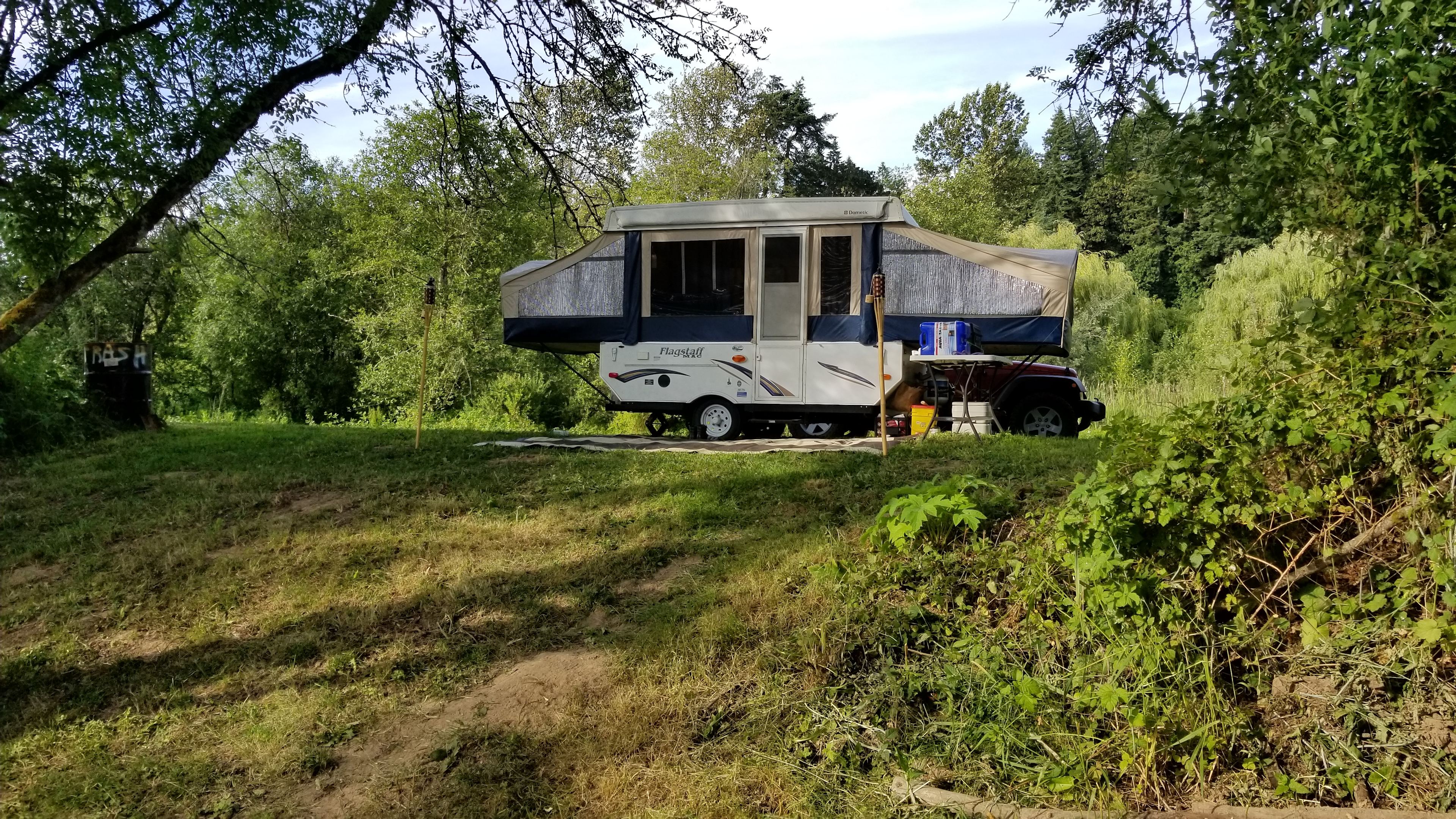 Our trailer above site #1