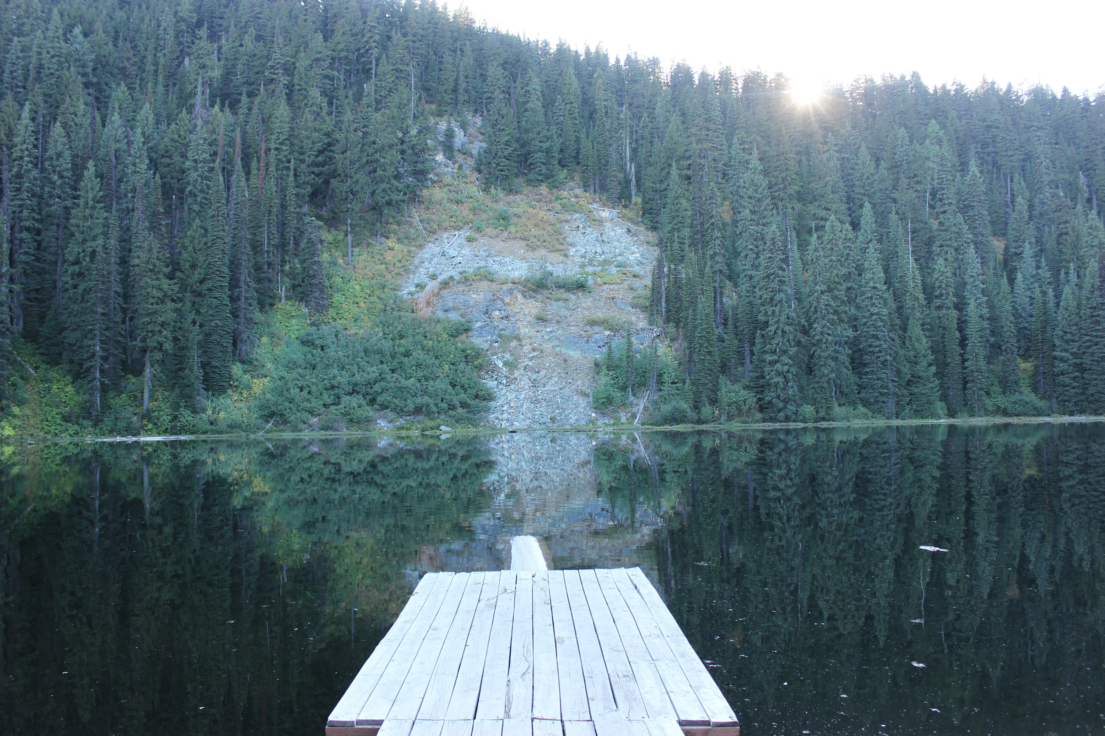 Dismal lake isn't far away.  Fishing for trout.  