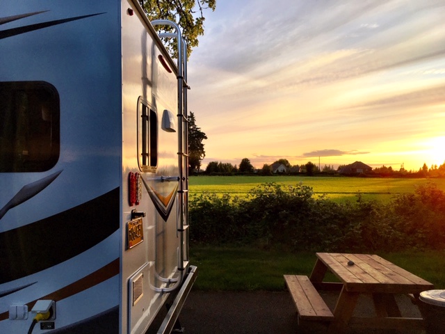 Beautiful summer sunset at Hideaway in the Wetlands