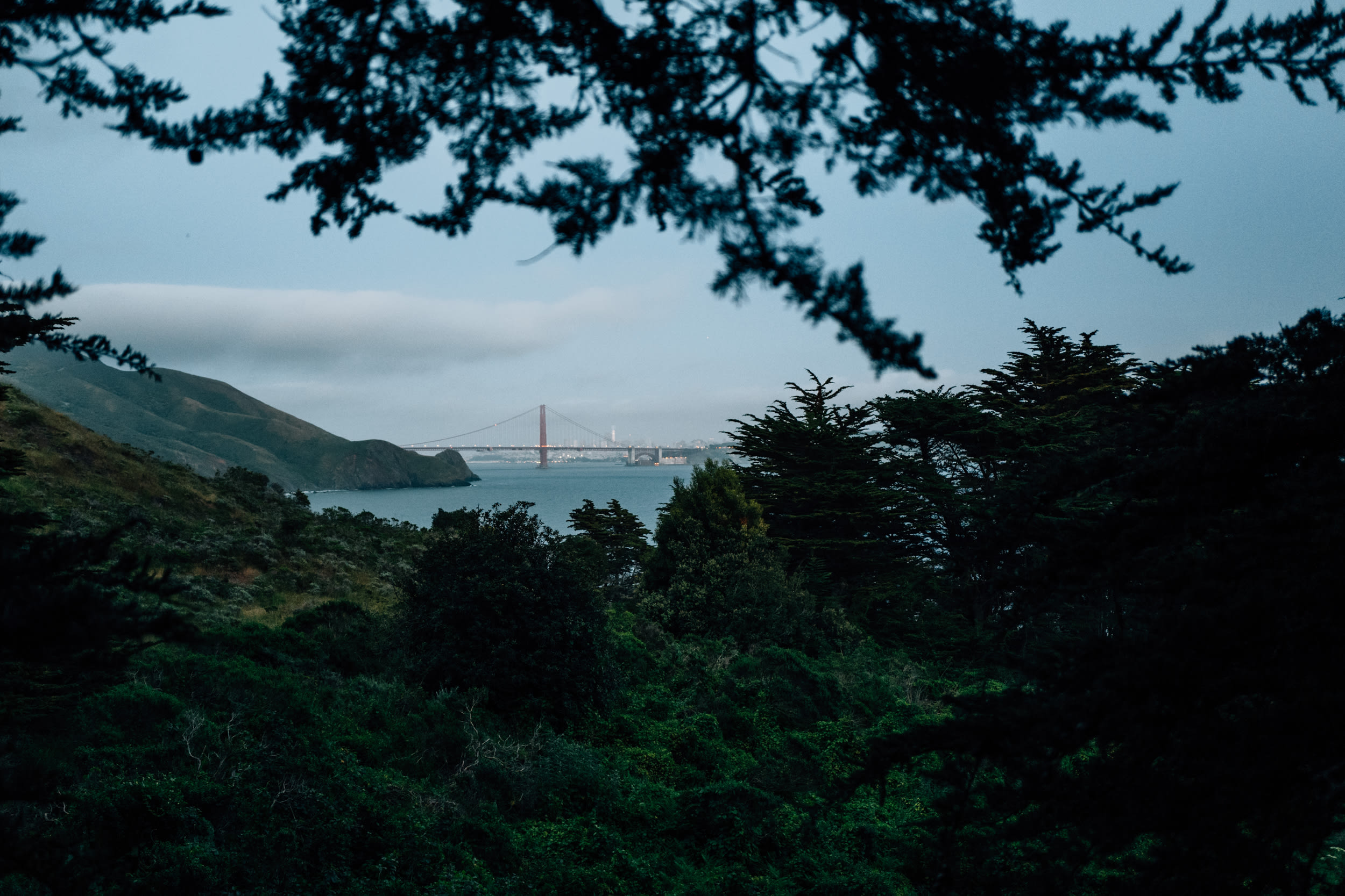 Actual view of the Golden Gate Bridge from Site #3.
