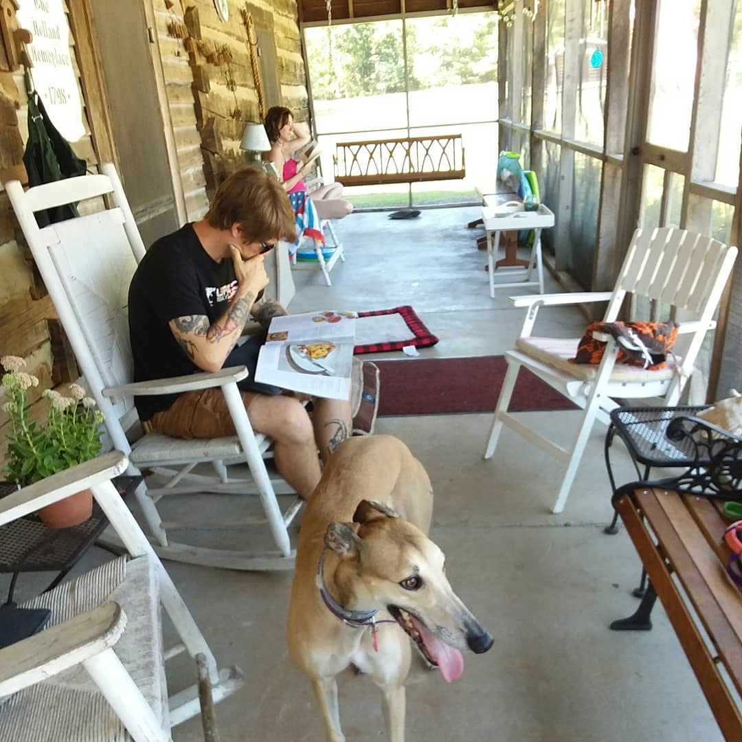 Dog friendly. Our pups enjoyed sitting on porch and watching the action In the pool.