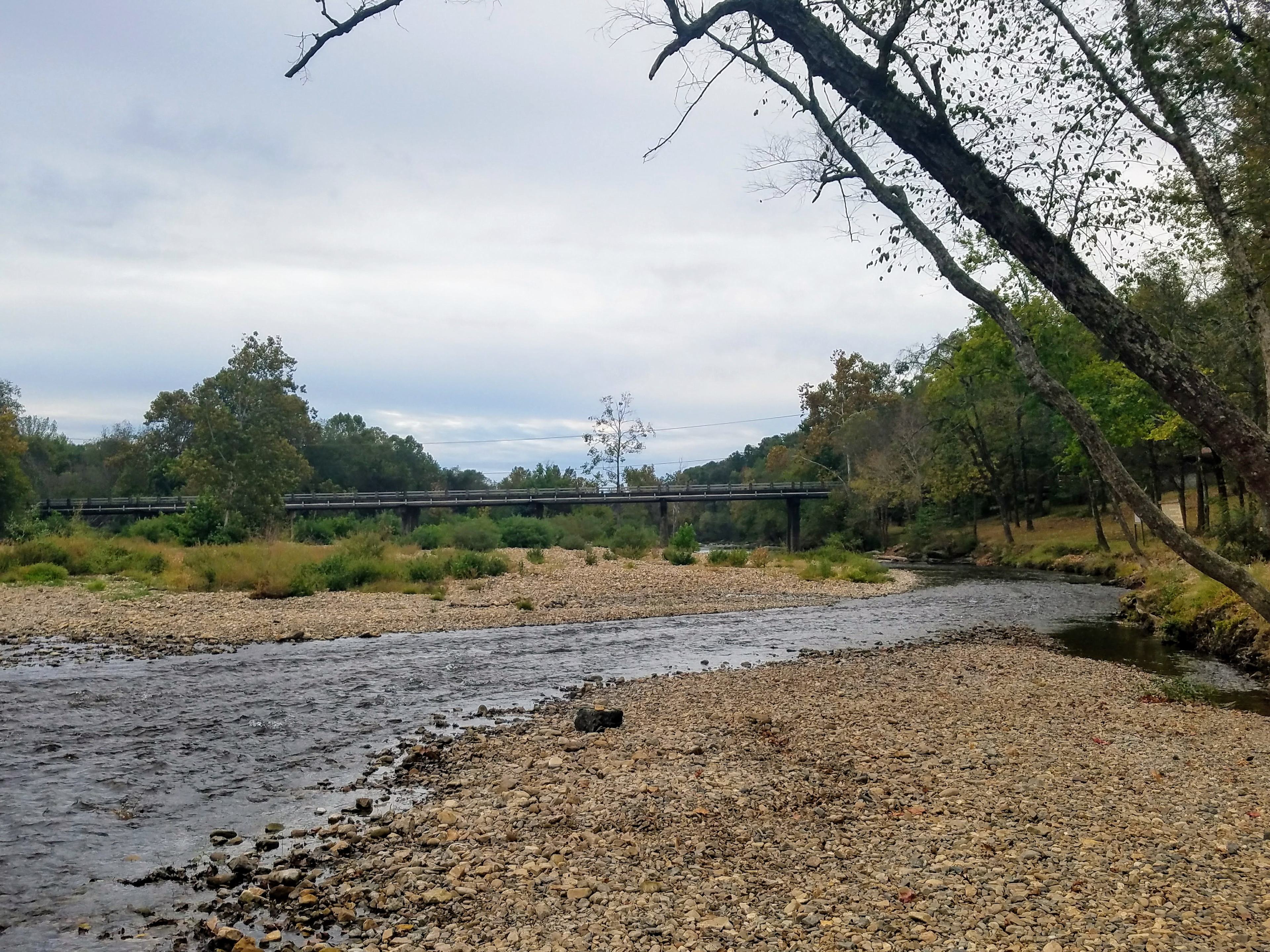 Put your camp chair in the water on the gravel bar.