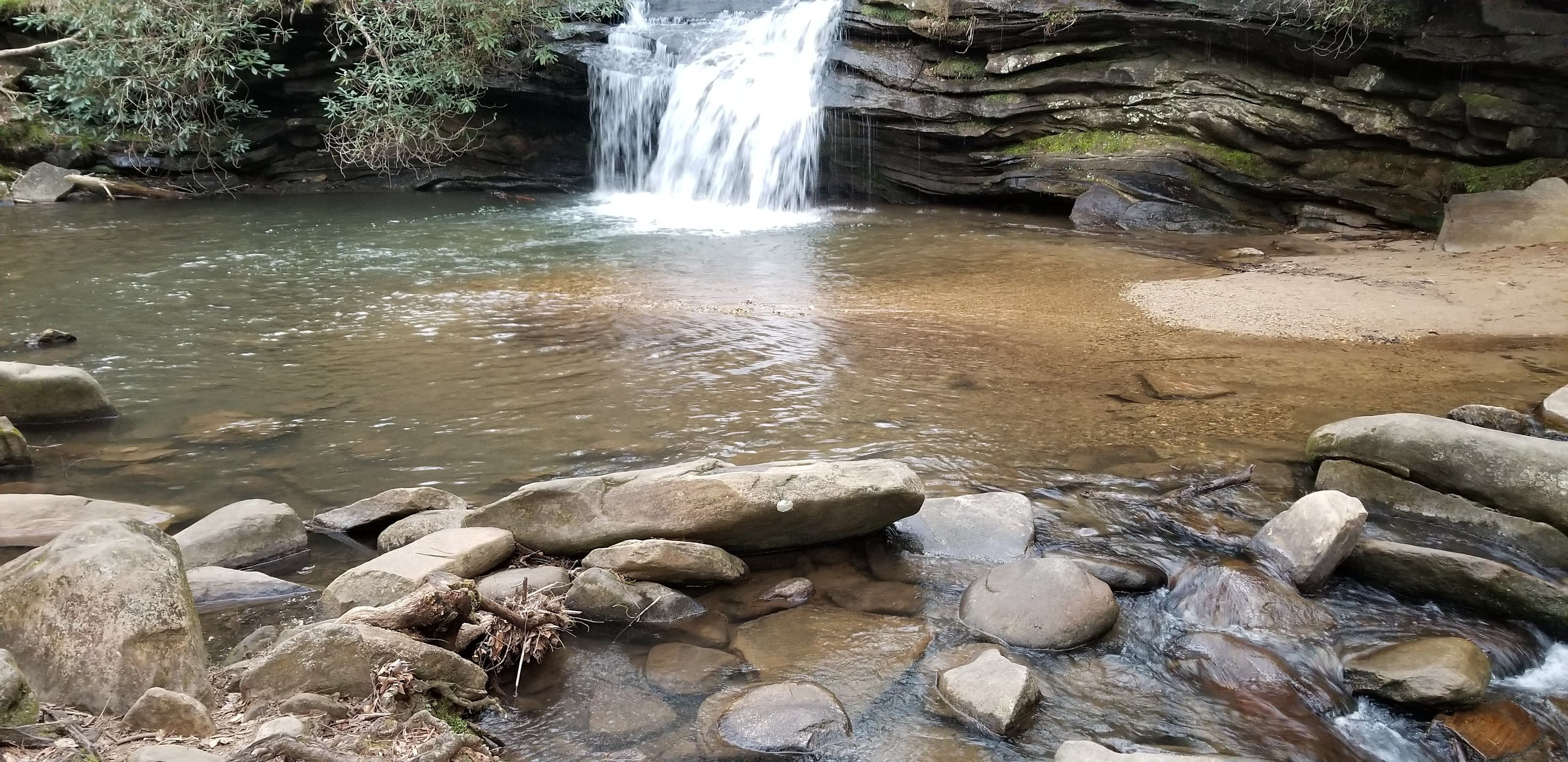 Waterfall on the way up Pinnacle trail