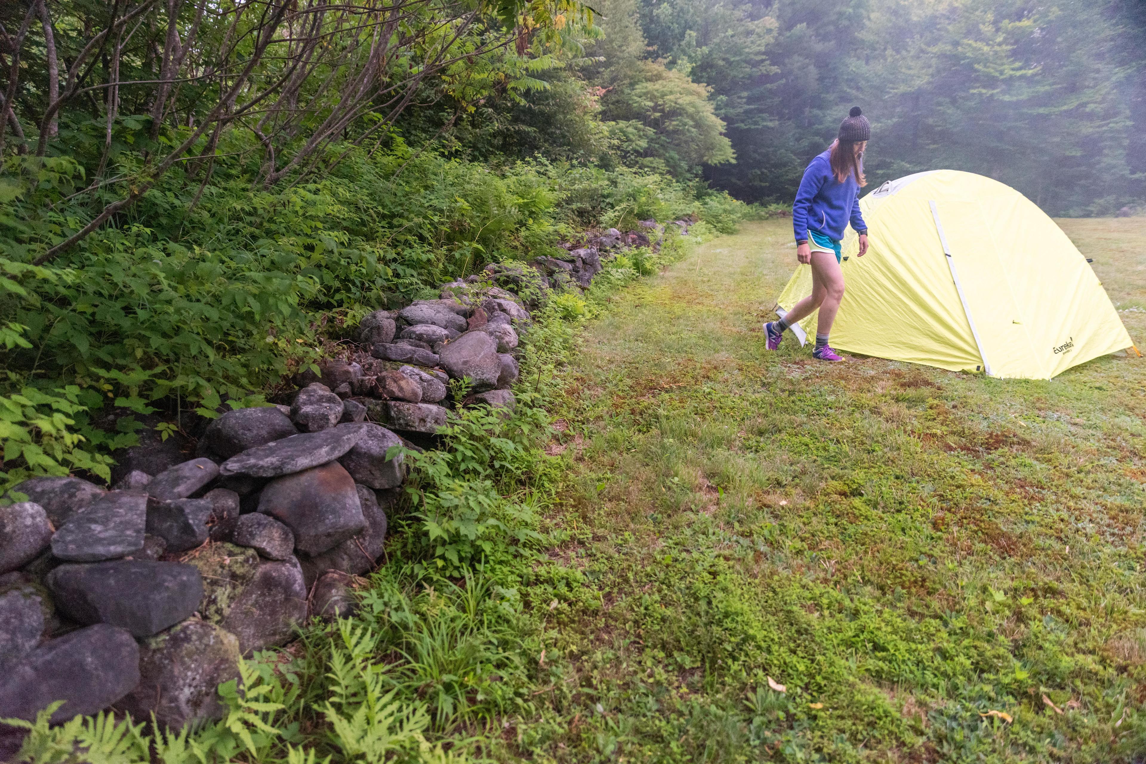 This old stone wall was the border of our campsite.
