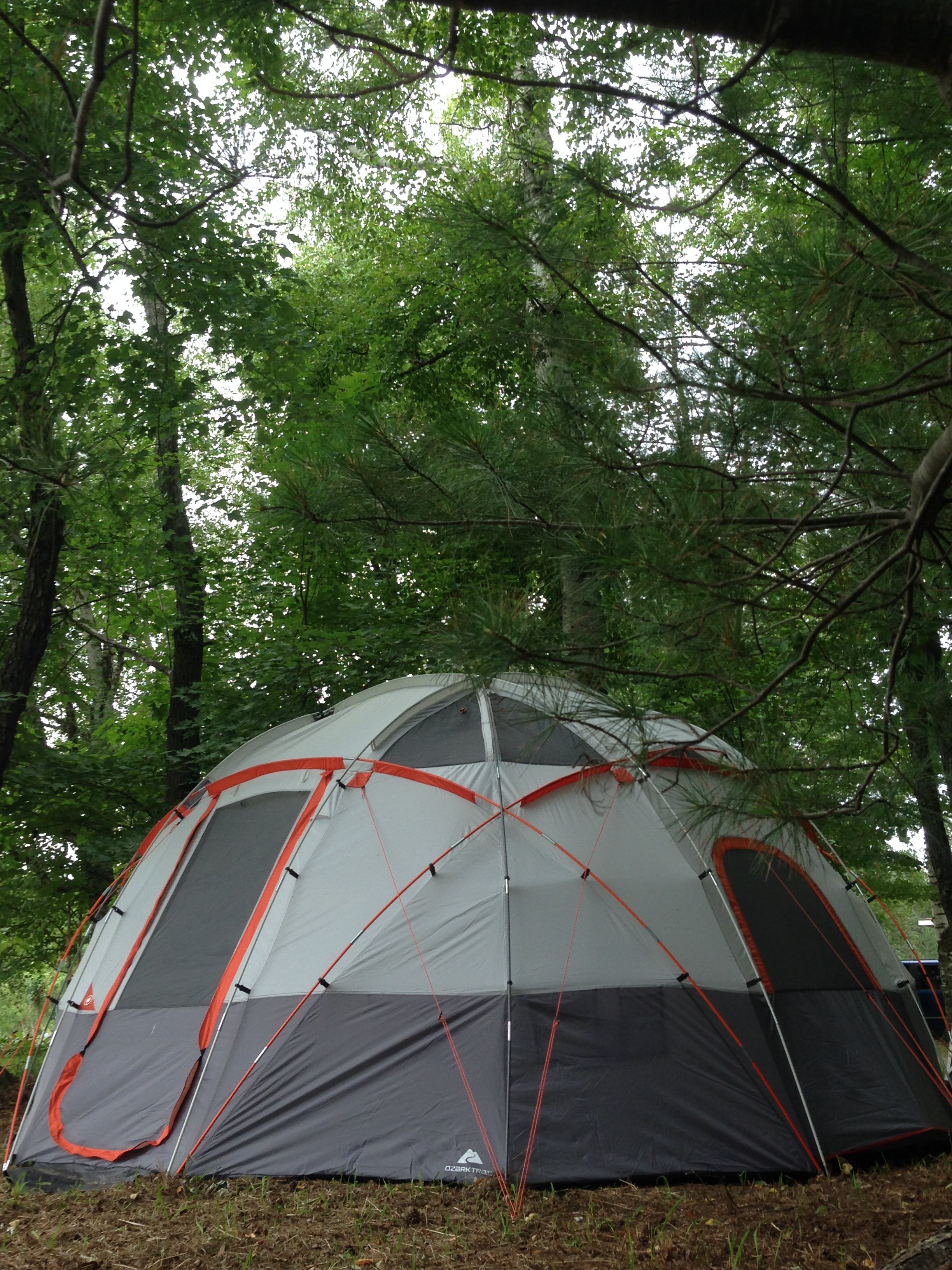One of our spare tents. A 16 foot diameter by over 7 foot height. 