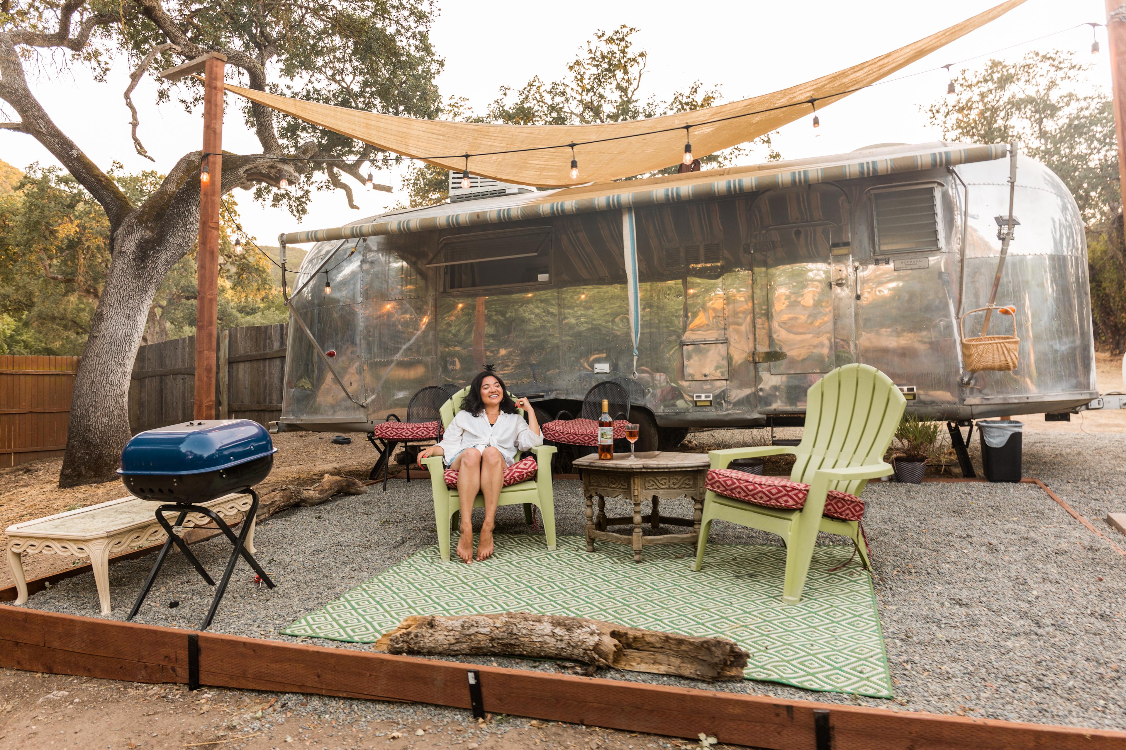 4 chairs in front of airstream 