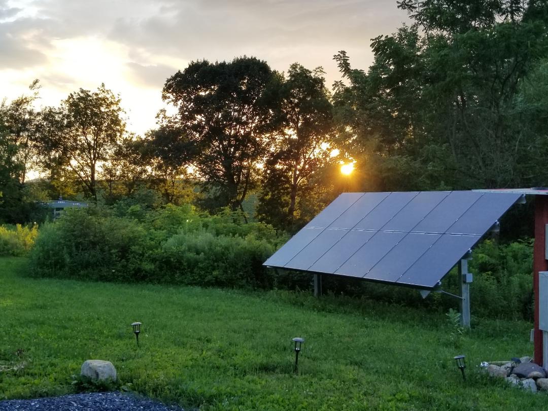 Just added some more camping areas below these solar panels in the wooded area. Very private and heavily wooded. 