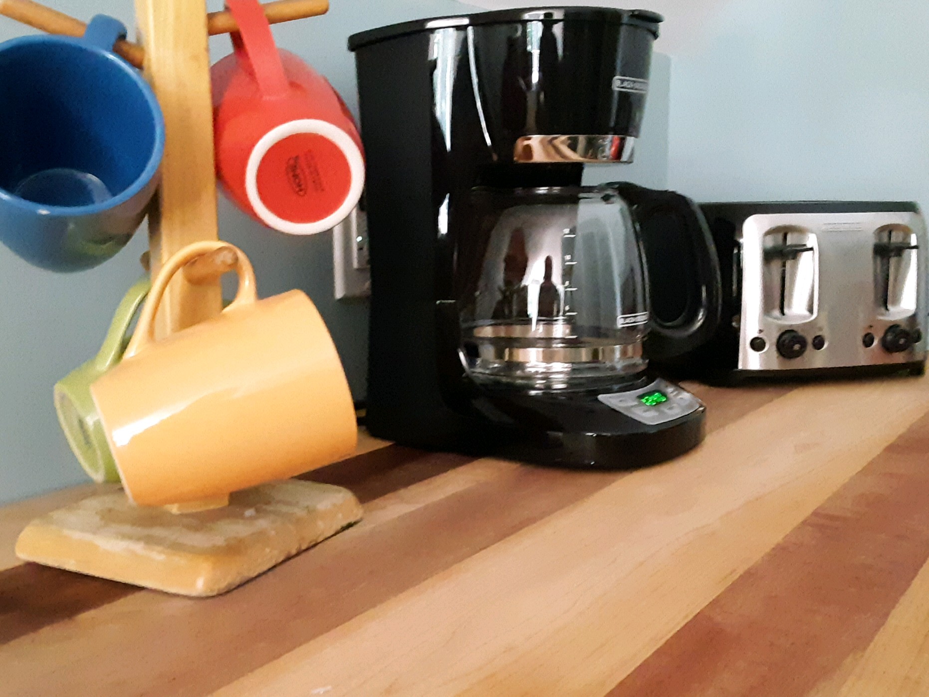 Butcher block kitchen counter