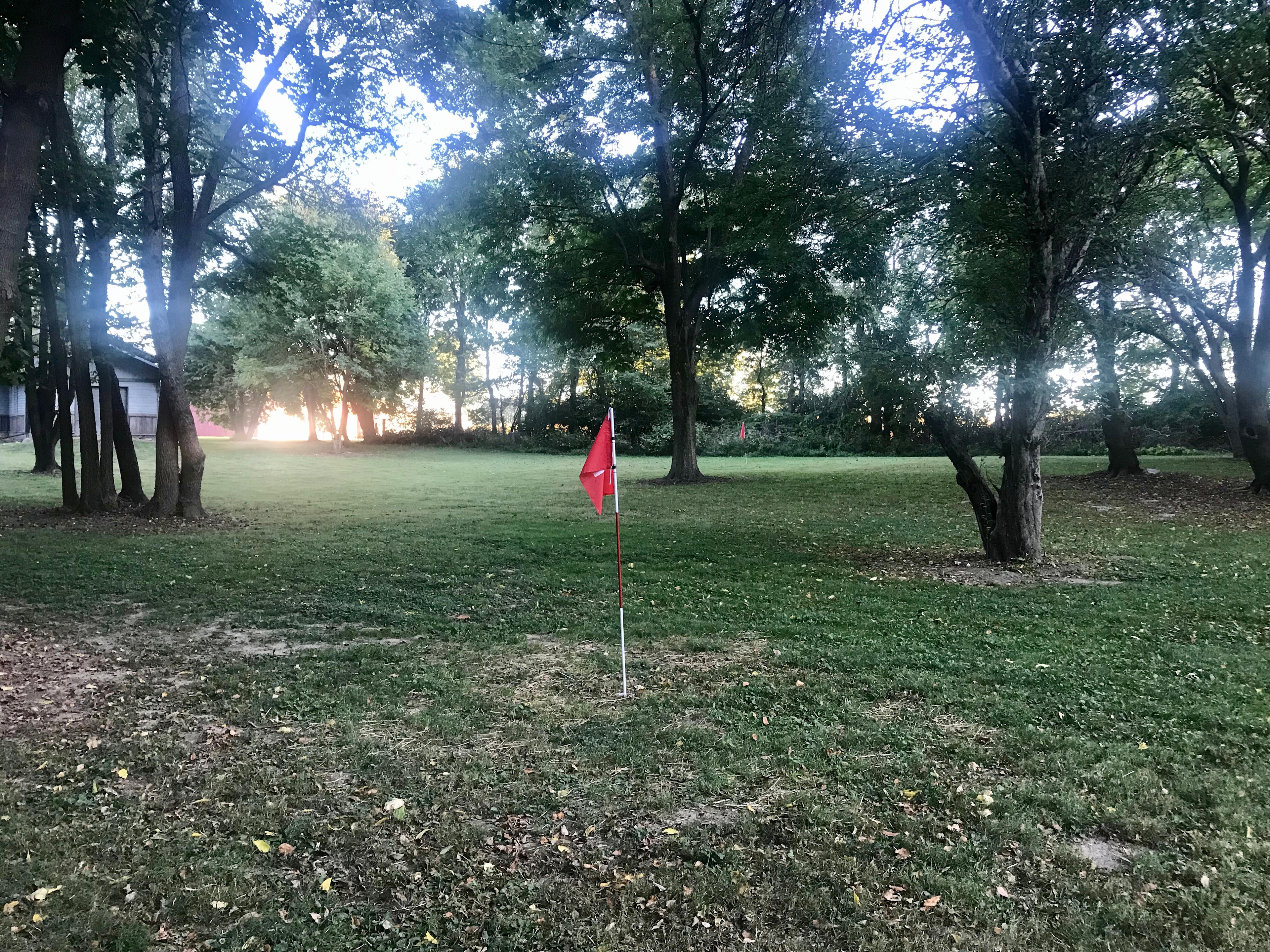 View of the golf putting area.