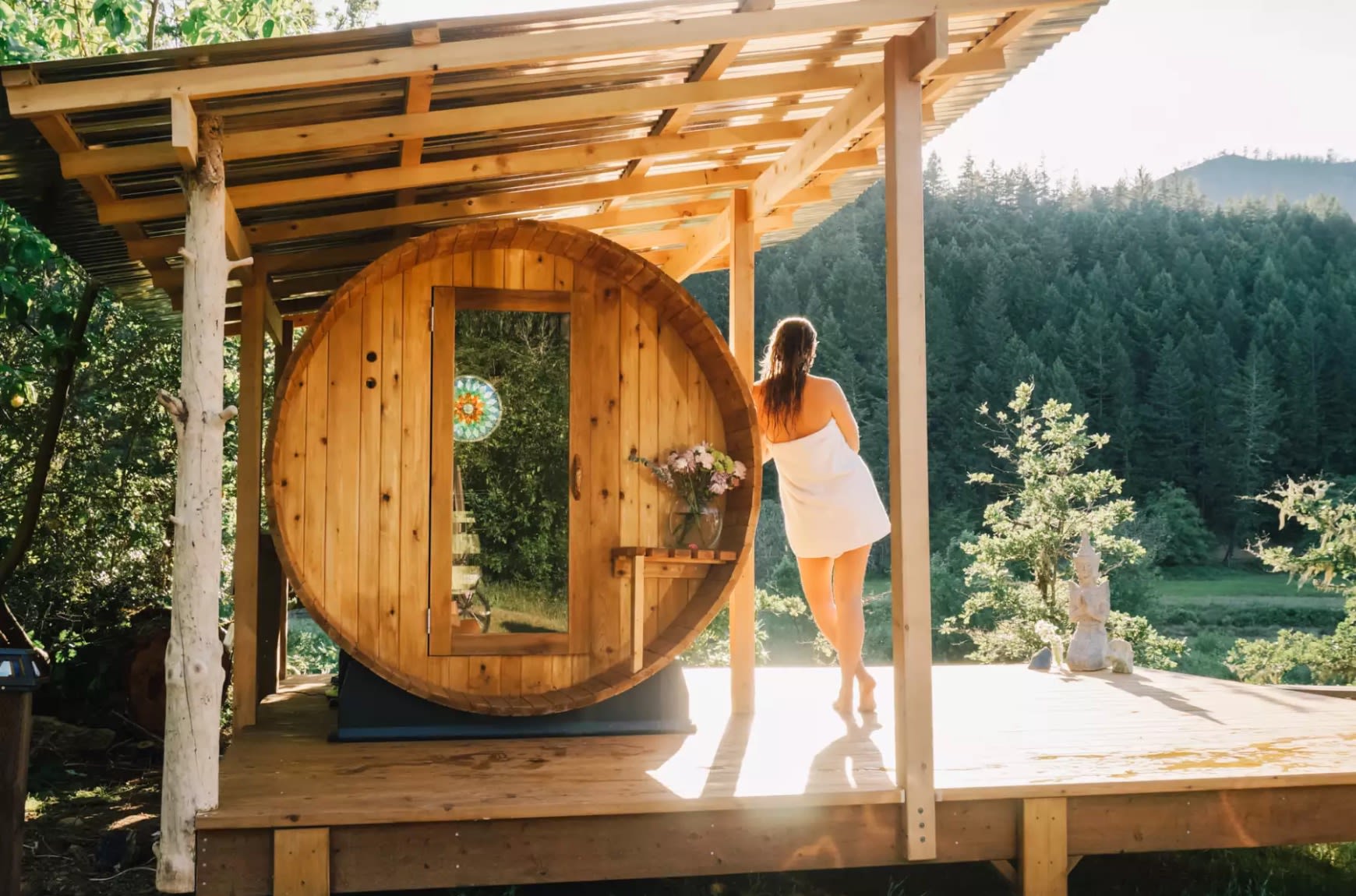 Sauna with a cold river dip right after!