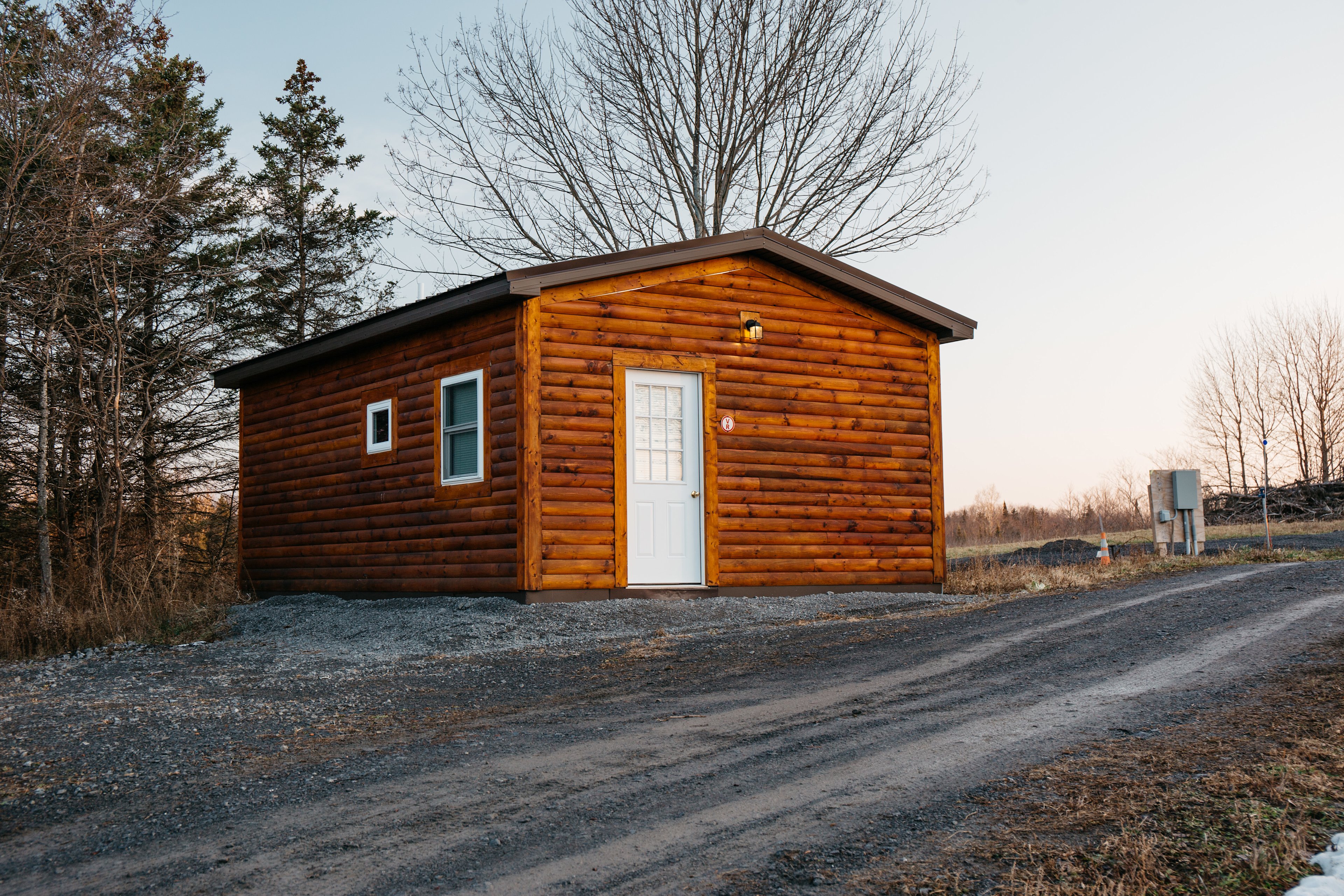 Cabin at the top of the hill.