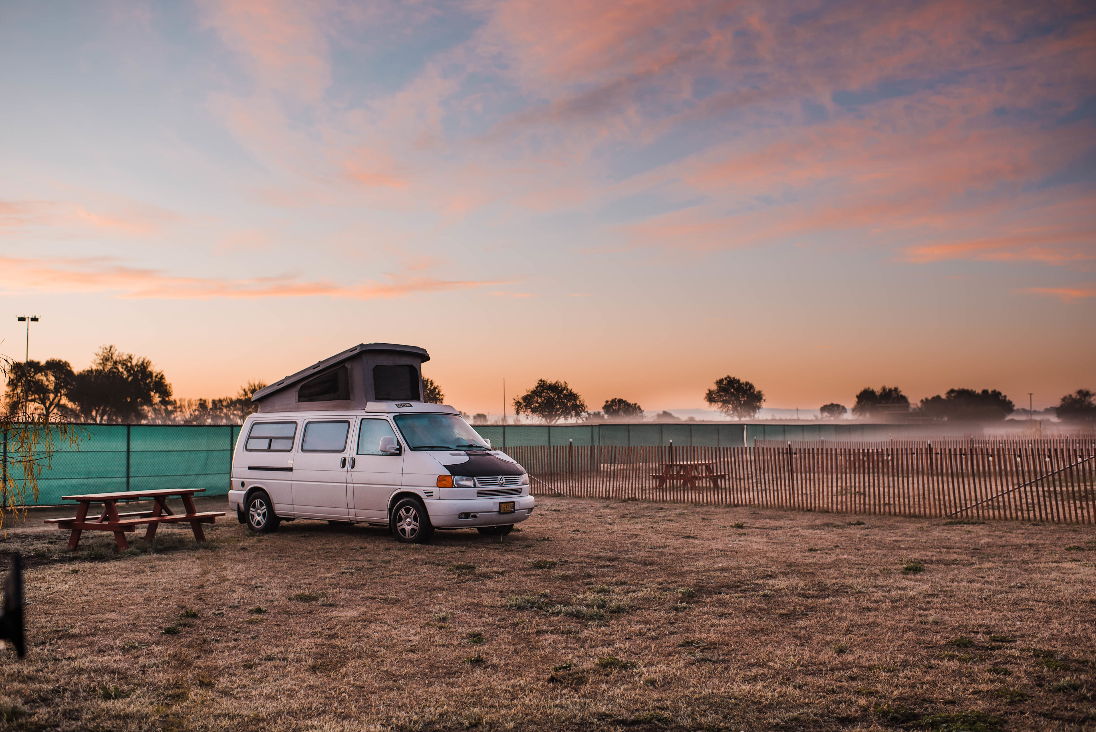 Sunrise at our camp spot 