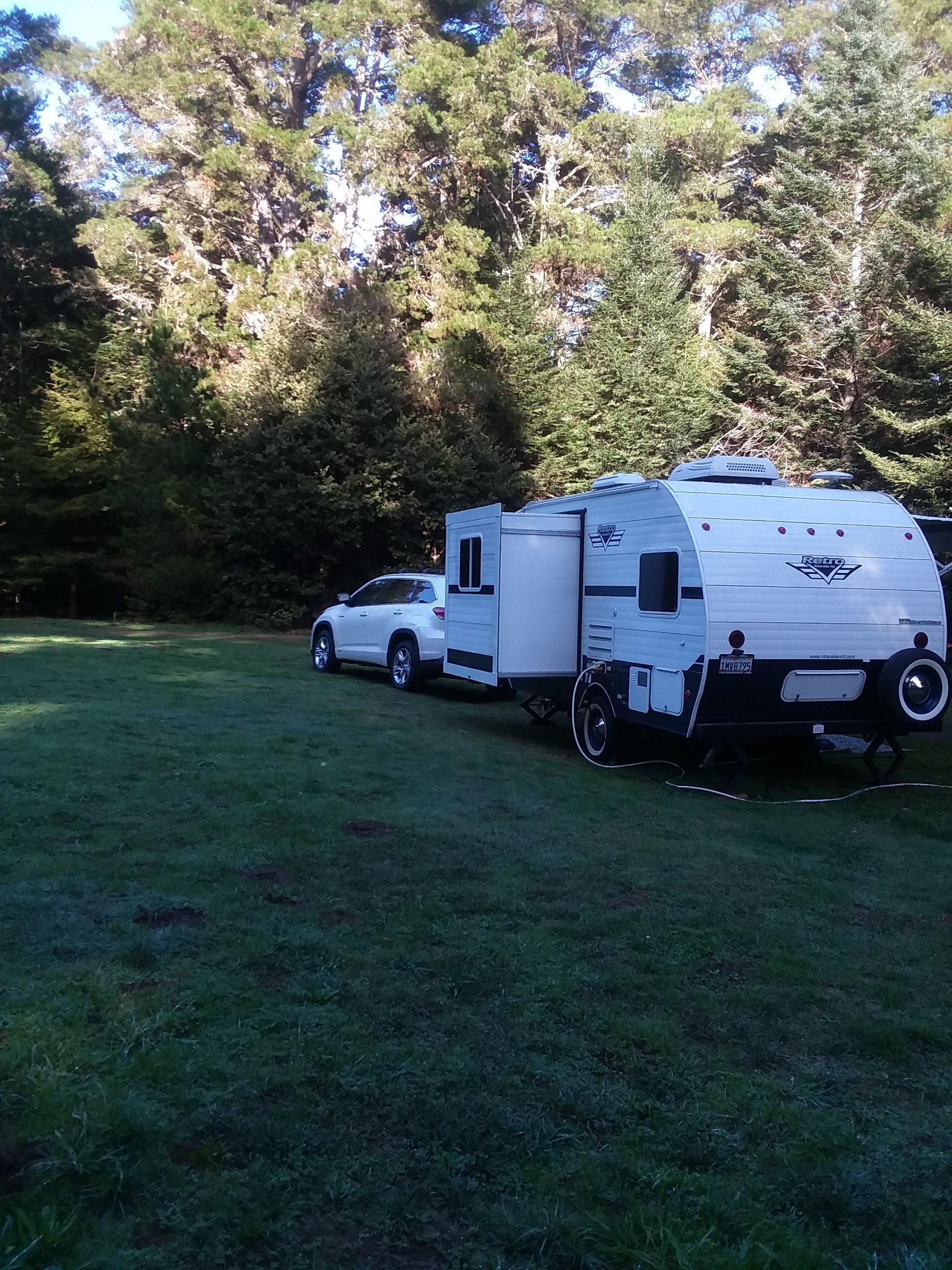 Site 4 is available to small trailers with electric and water hook ups.