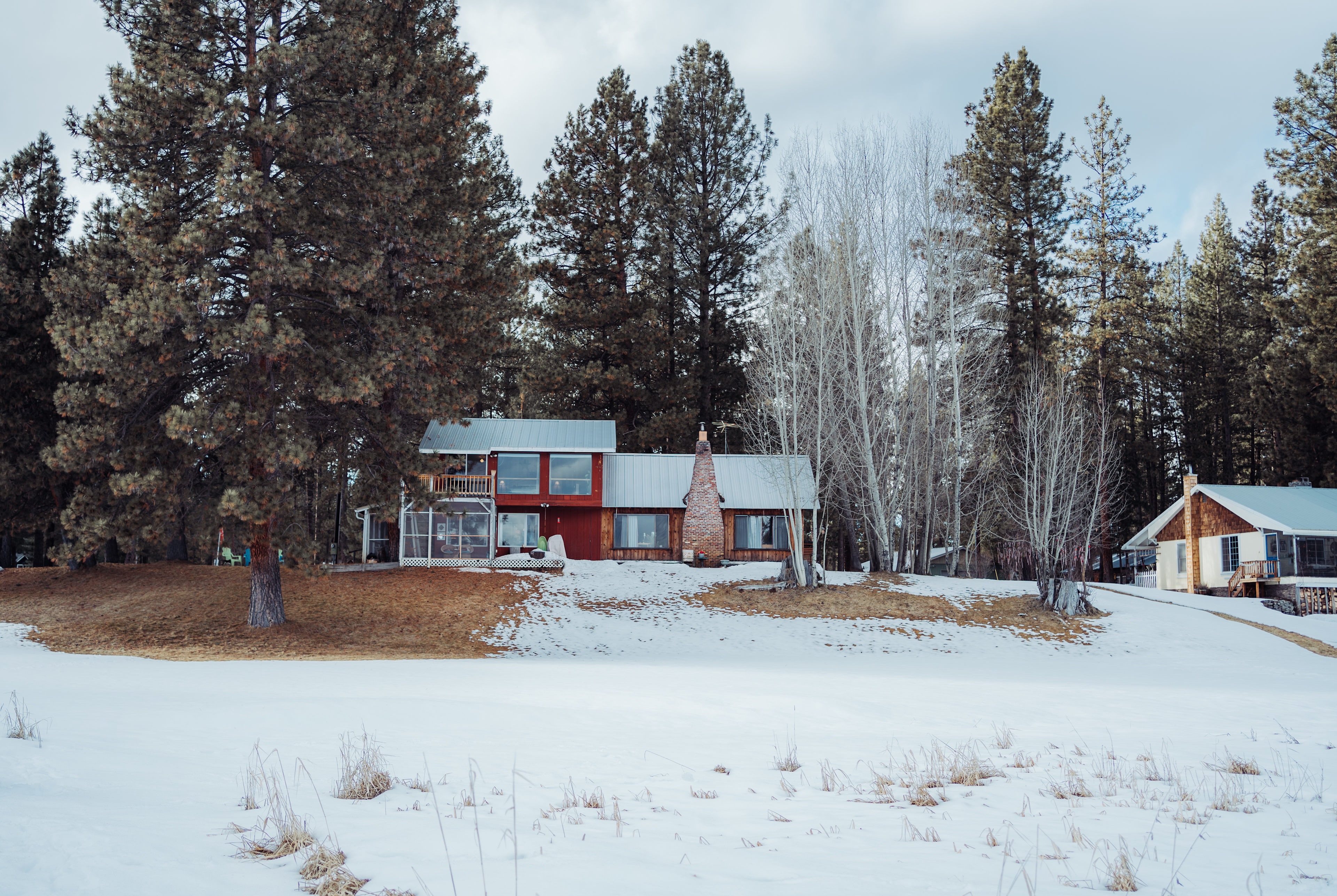 View of cabin from the river