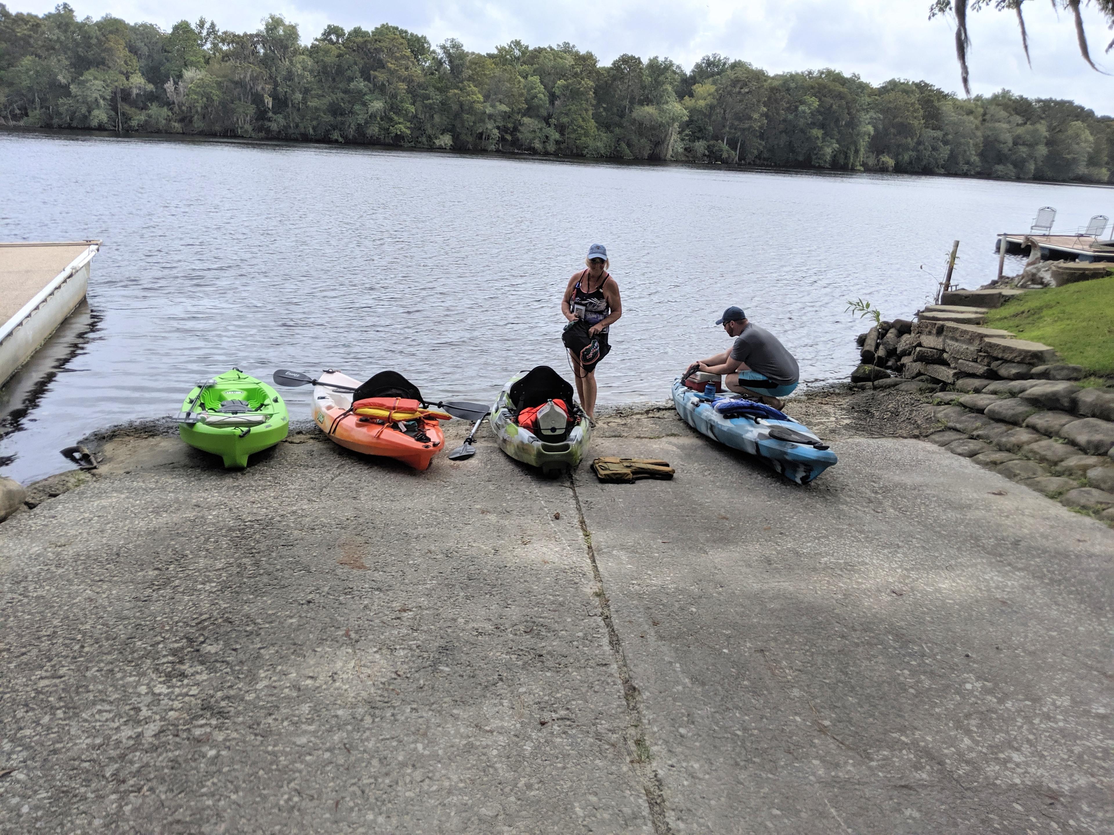 Our public boat ramp is a great place to launch your kayak and it's only 1 block from the camp sites!
