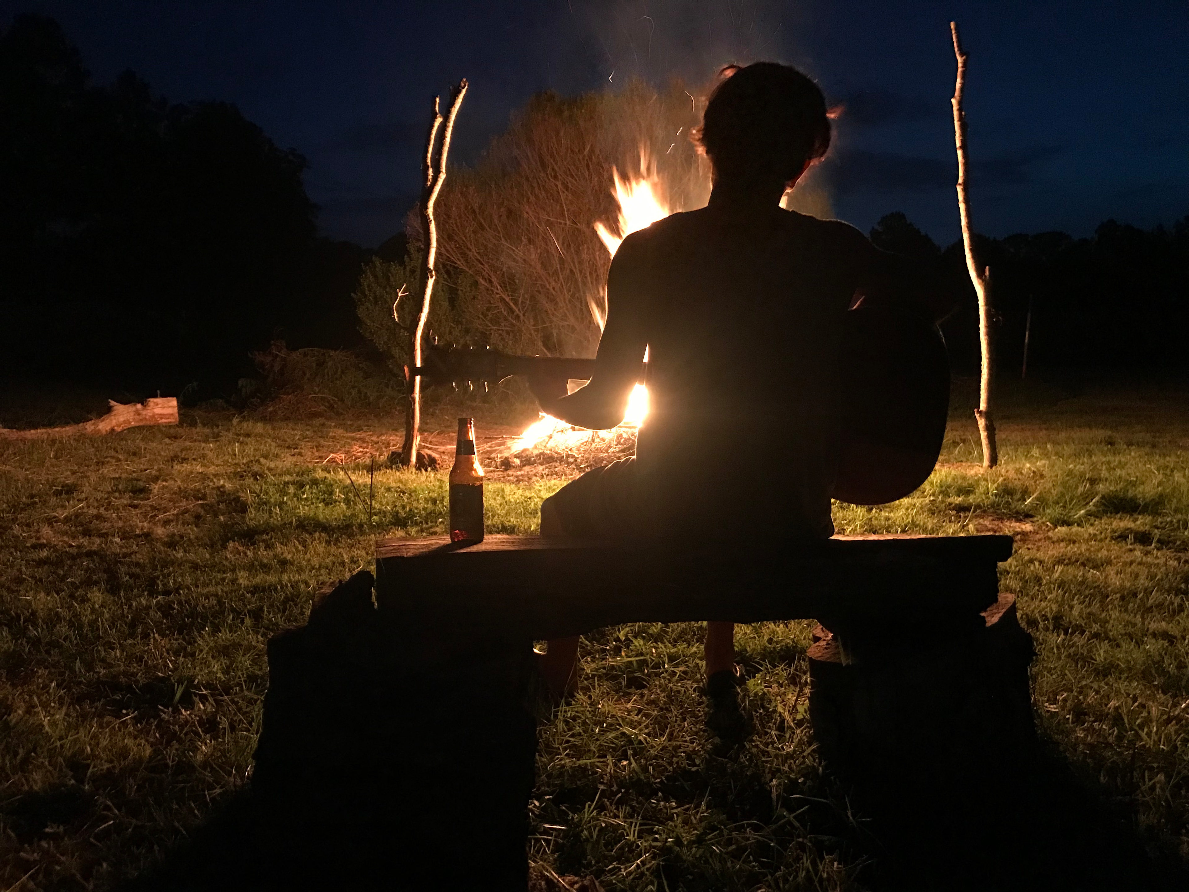 Communal fire ring in addition to private fire rings.