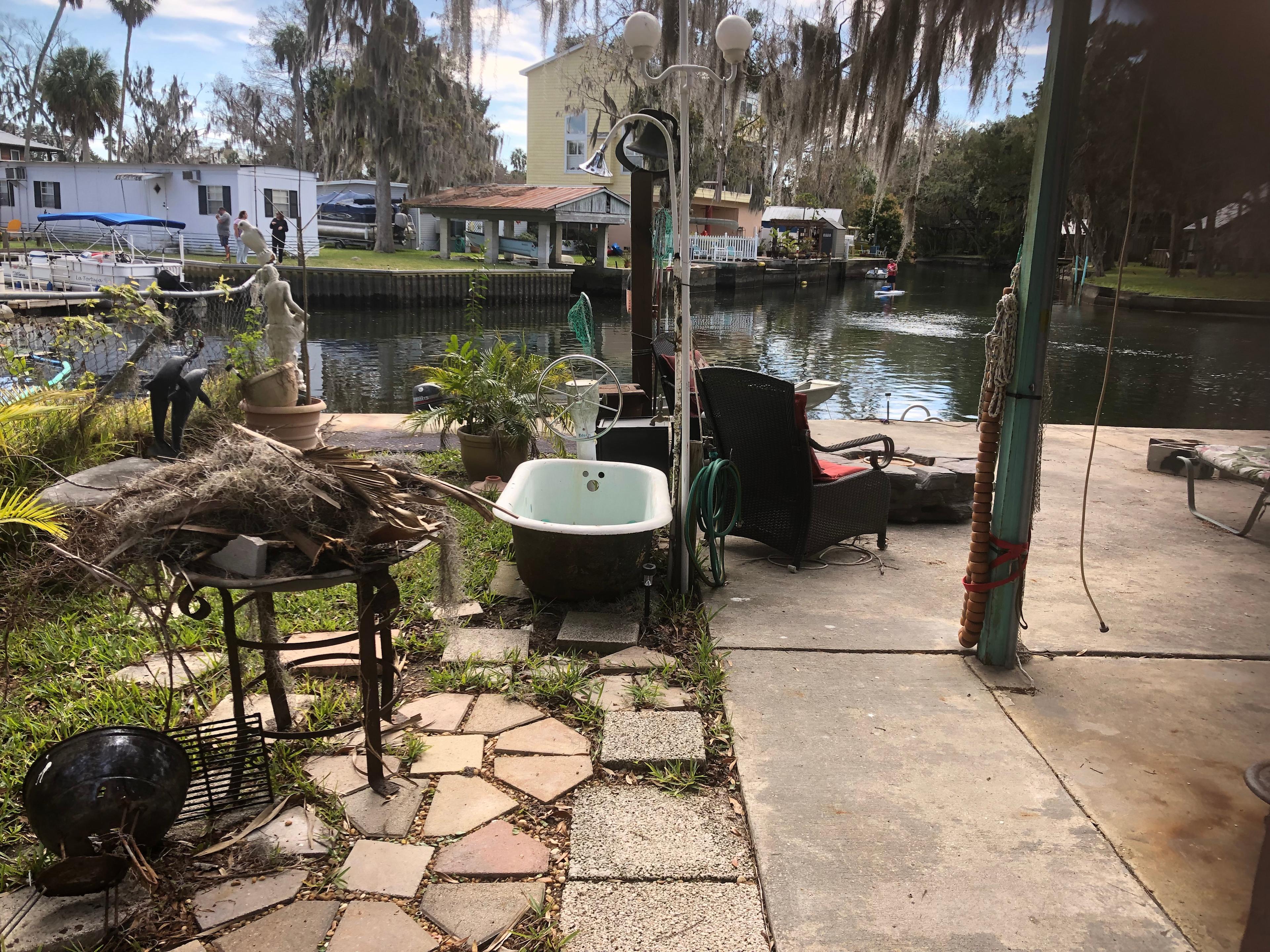 Spare bedroom water view without even taking your head off the pillow watch the manatees in the boats go byEntering the upstairs two bedrooms face in the water eight steps a flat in about 10 steps there’s also a bathroom up there