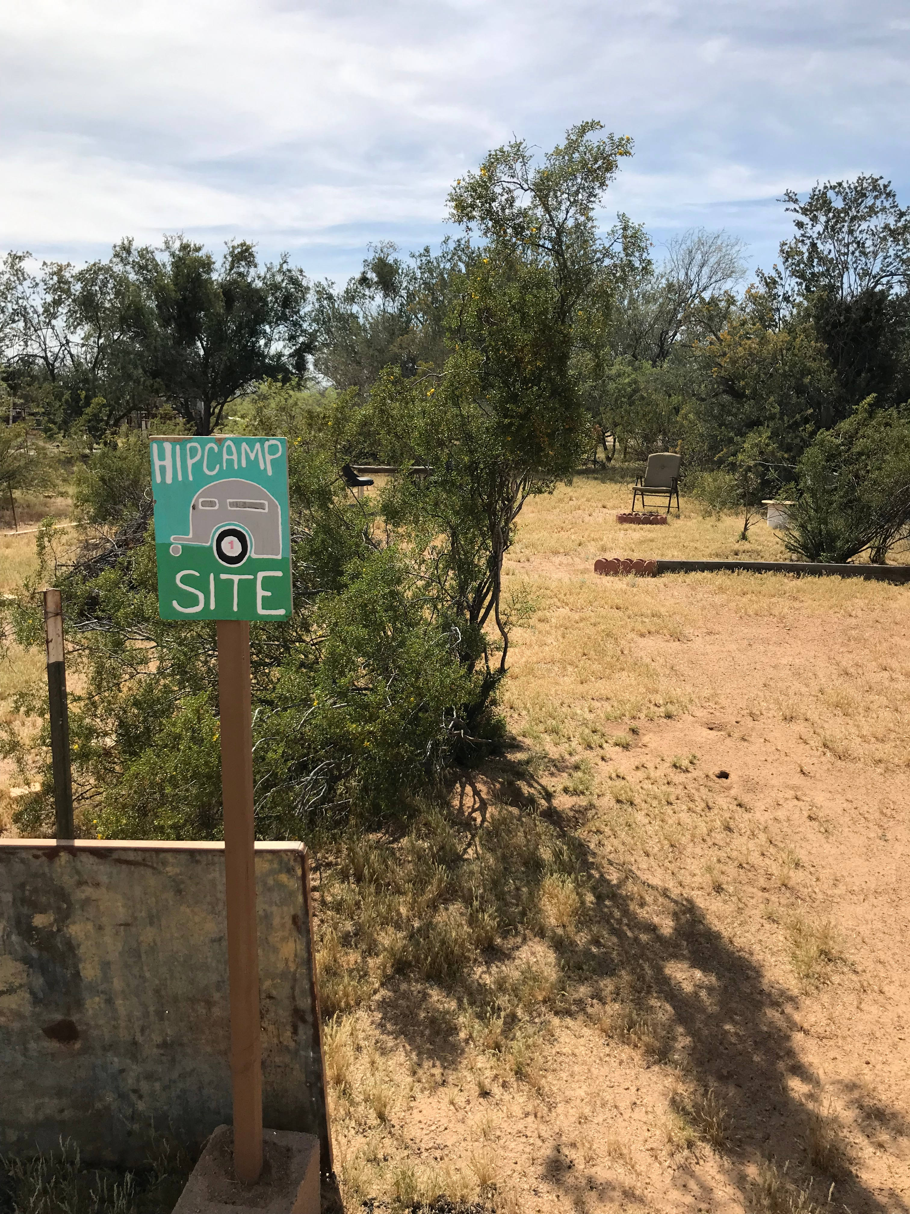                                          SITE 1 
           SMALL TOW TRAILERS / VANS / TENTS
SITE AMENITIES:
-BBQ
-Firepit
-Sitting area
-Campfire wood
-Mesquite cooking wood for BBQ