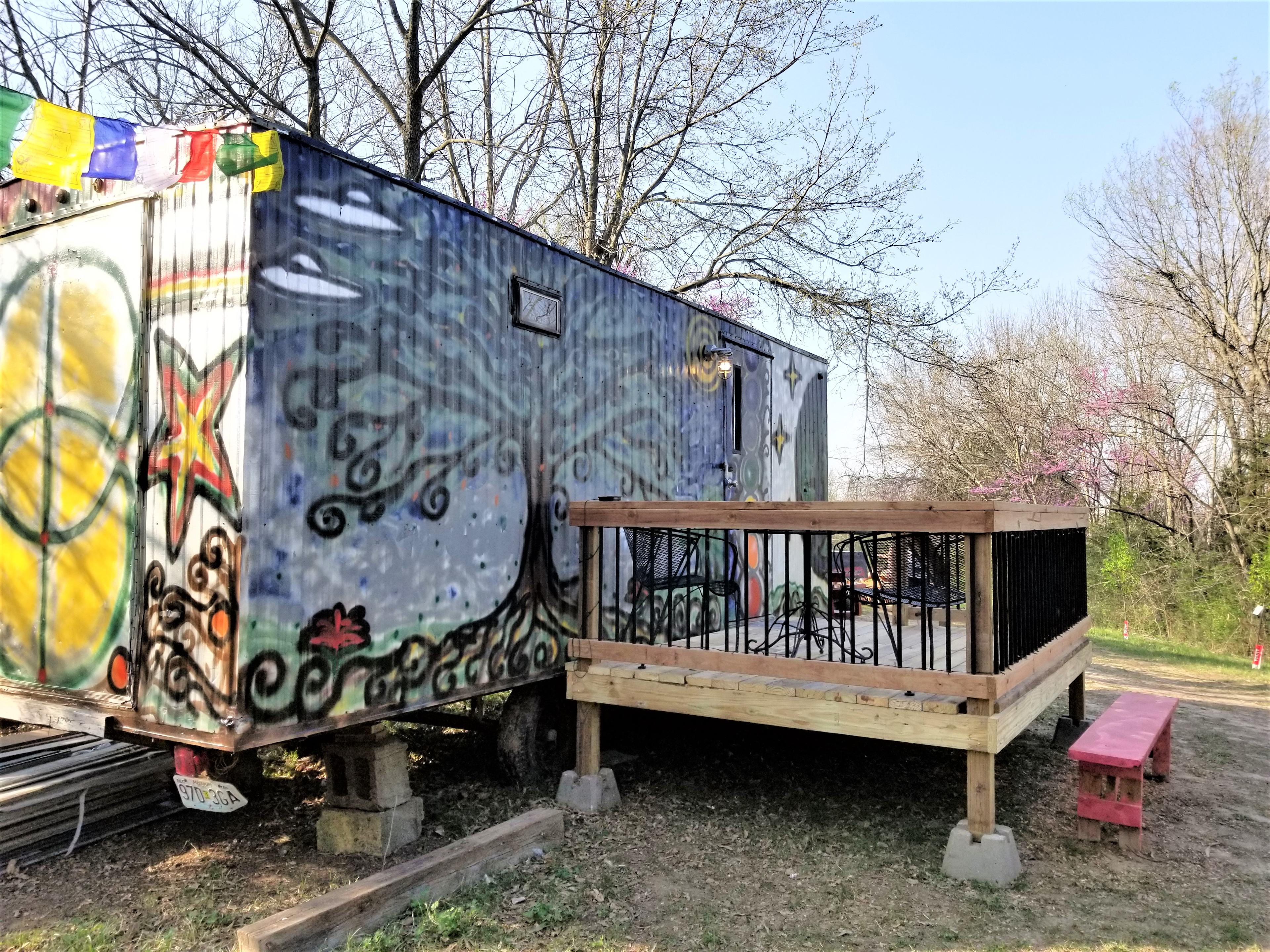 Sideshot of Hippie Trailer