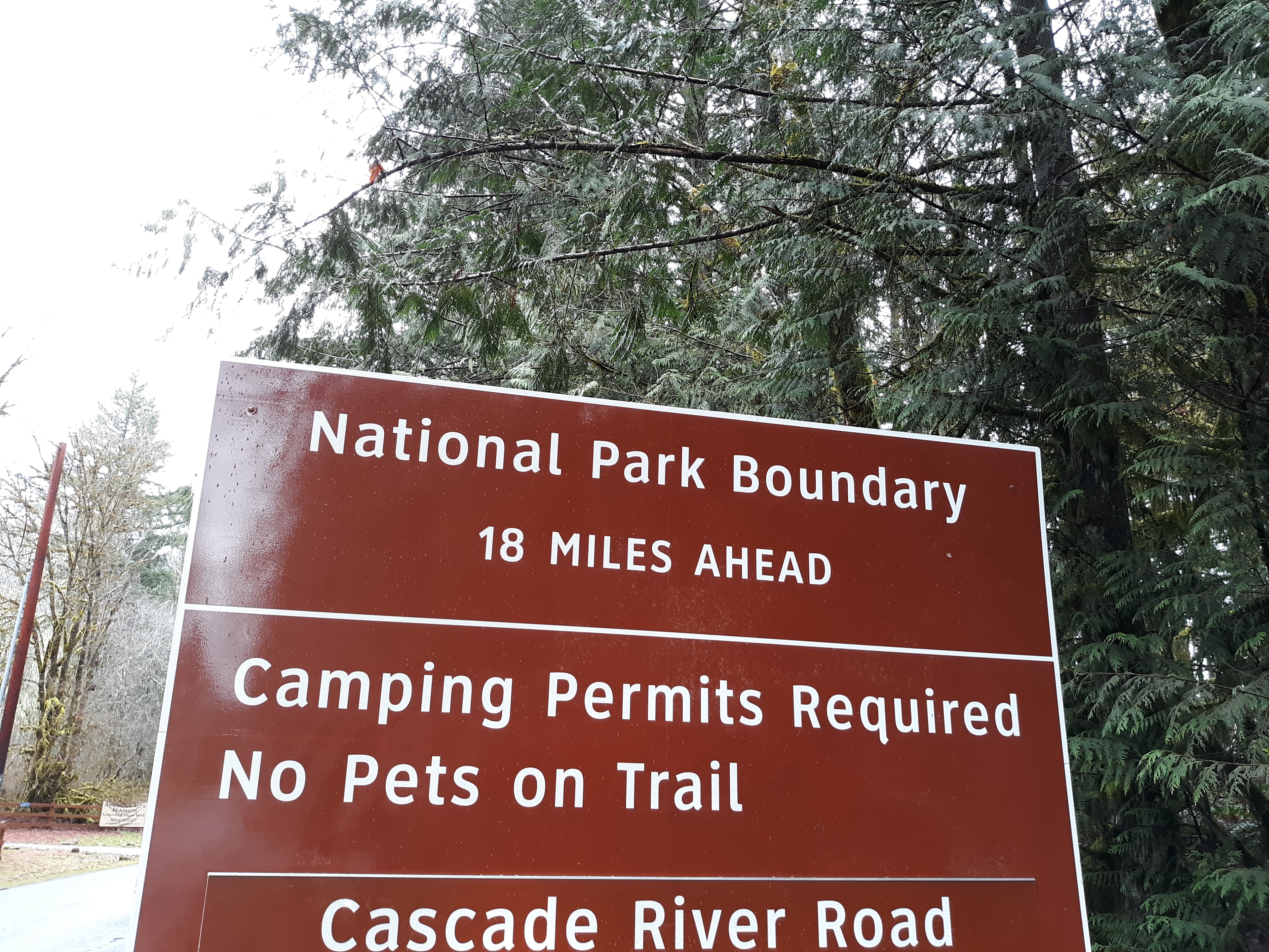 The beginning of this road is 2 minutes from our campground.