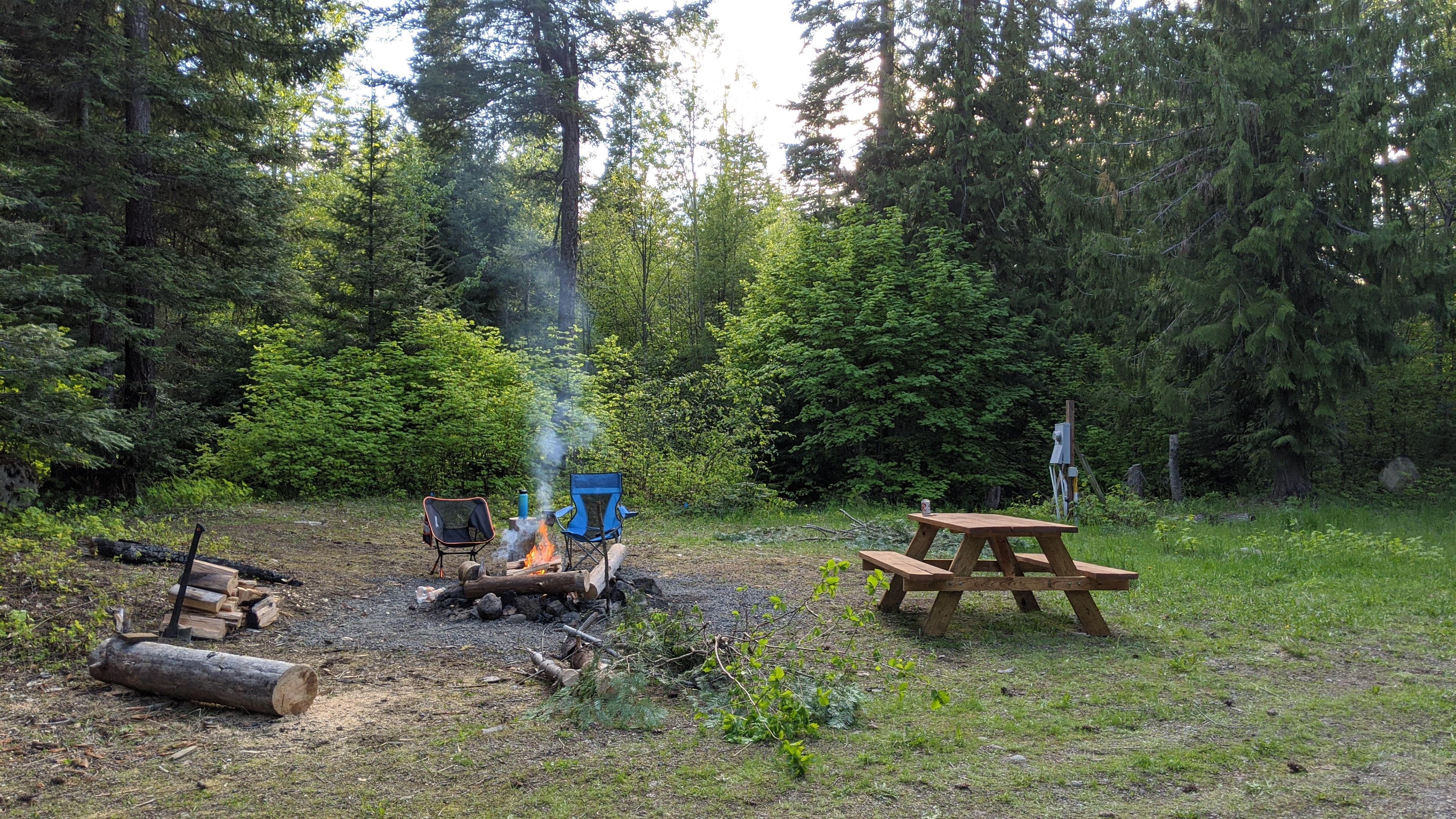 Main camp site and fire pit