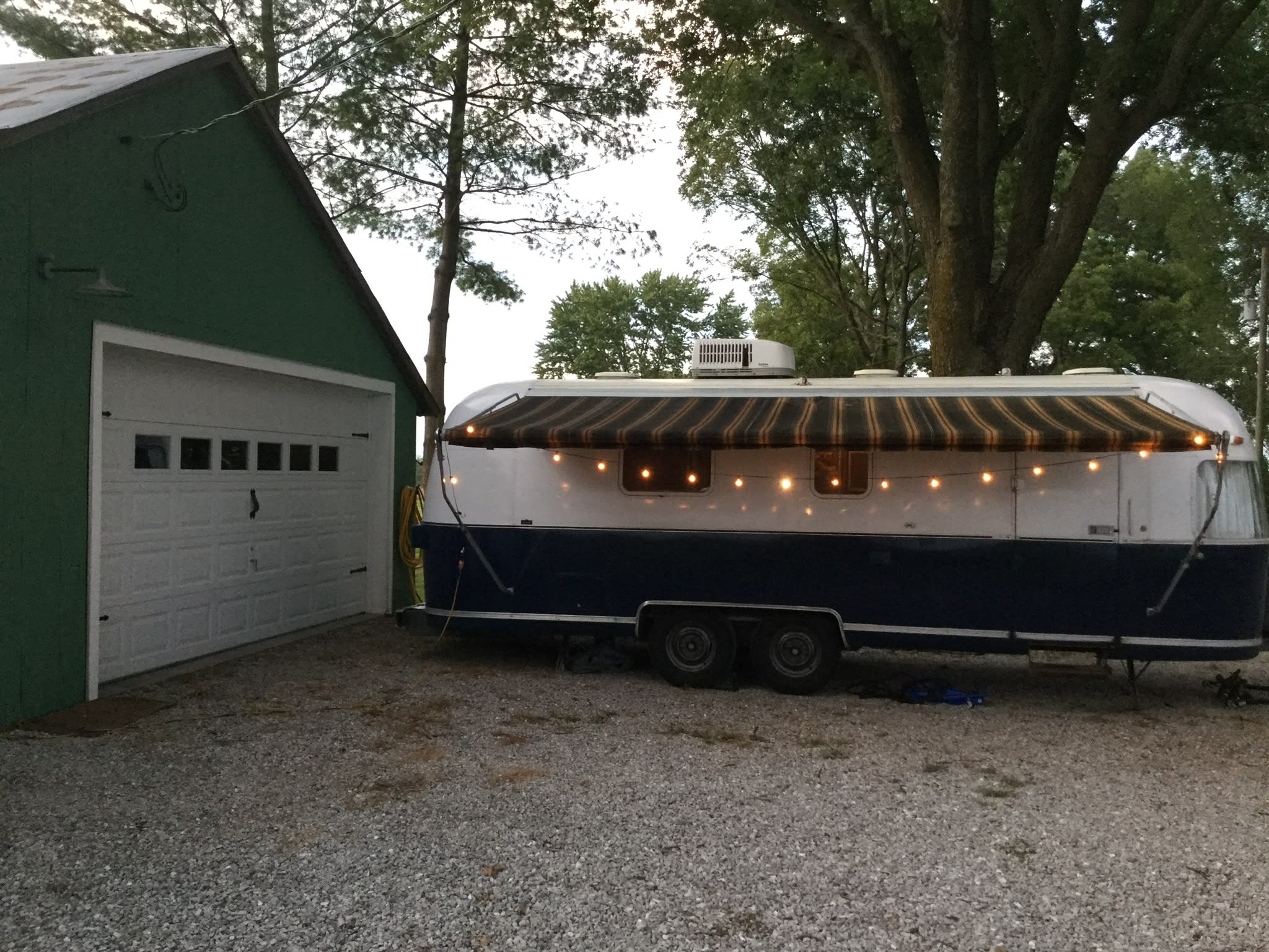 Cute, cute vintage trailer of one of our guests.