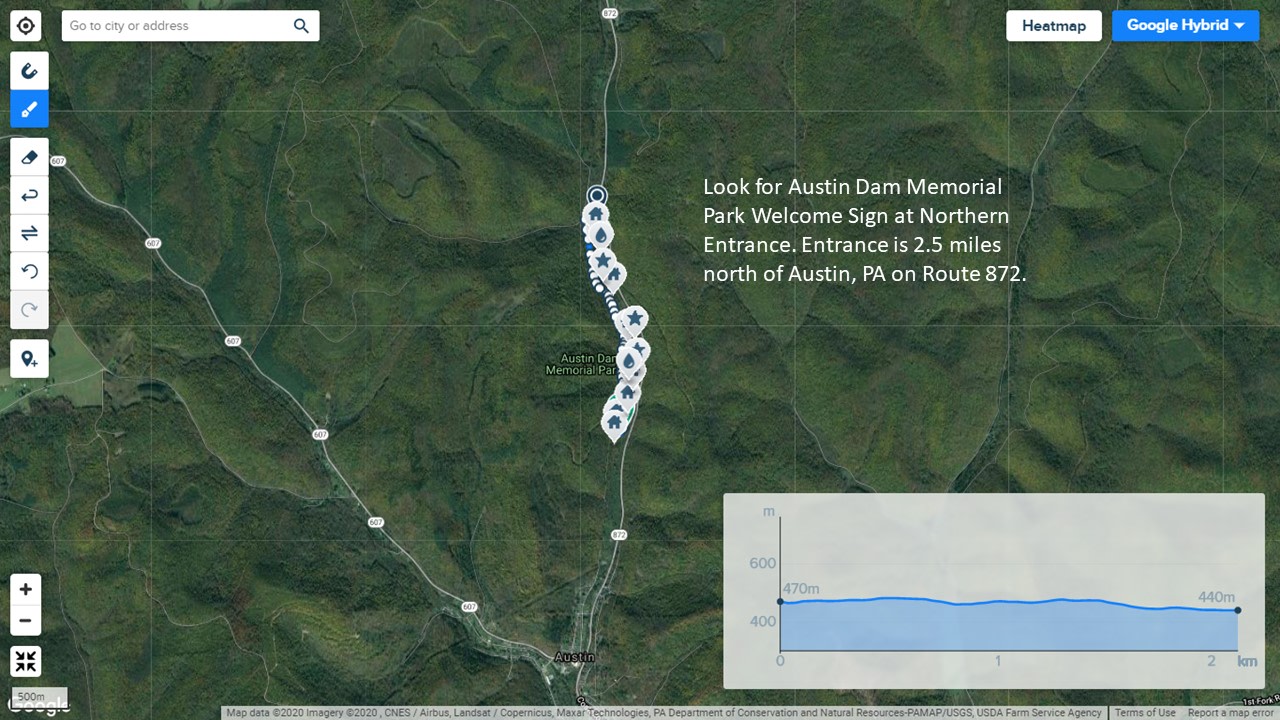 Find us on PA State Route 872 located 2.5 miles north of Austin, PA in the northern tier of the PA Wilds.