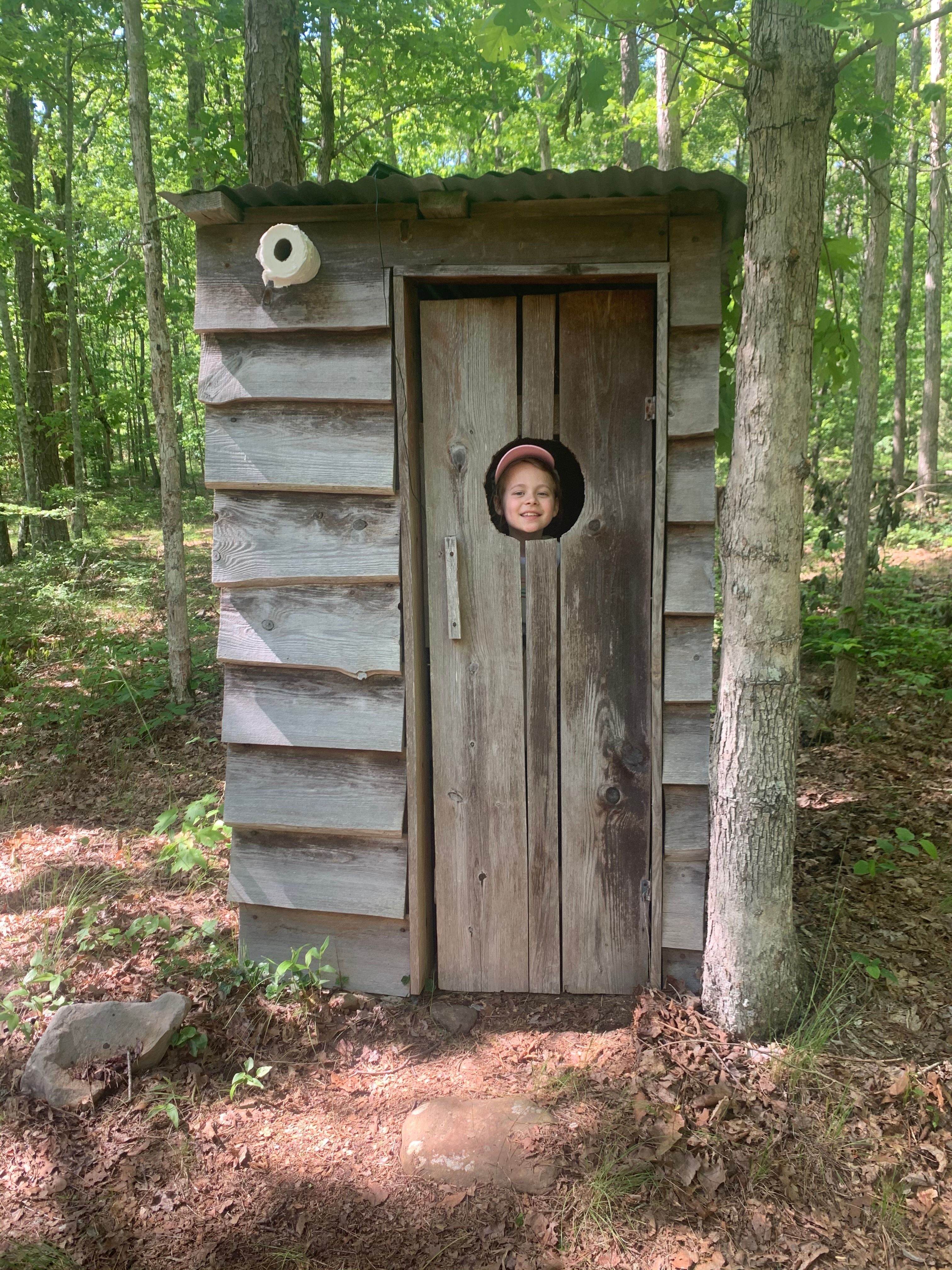 Super clean outhouse! 
