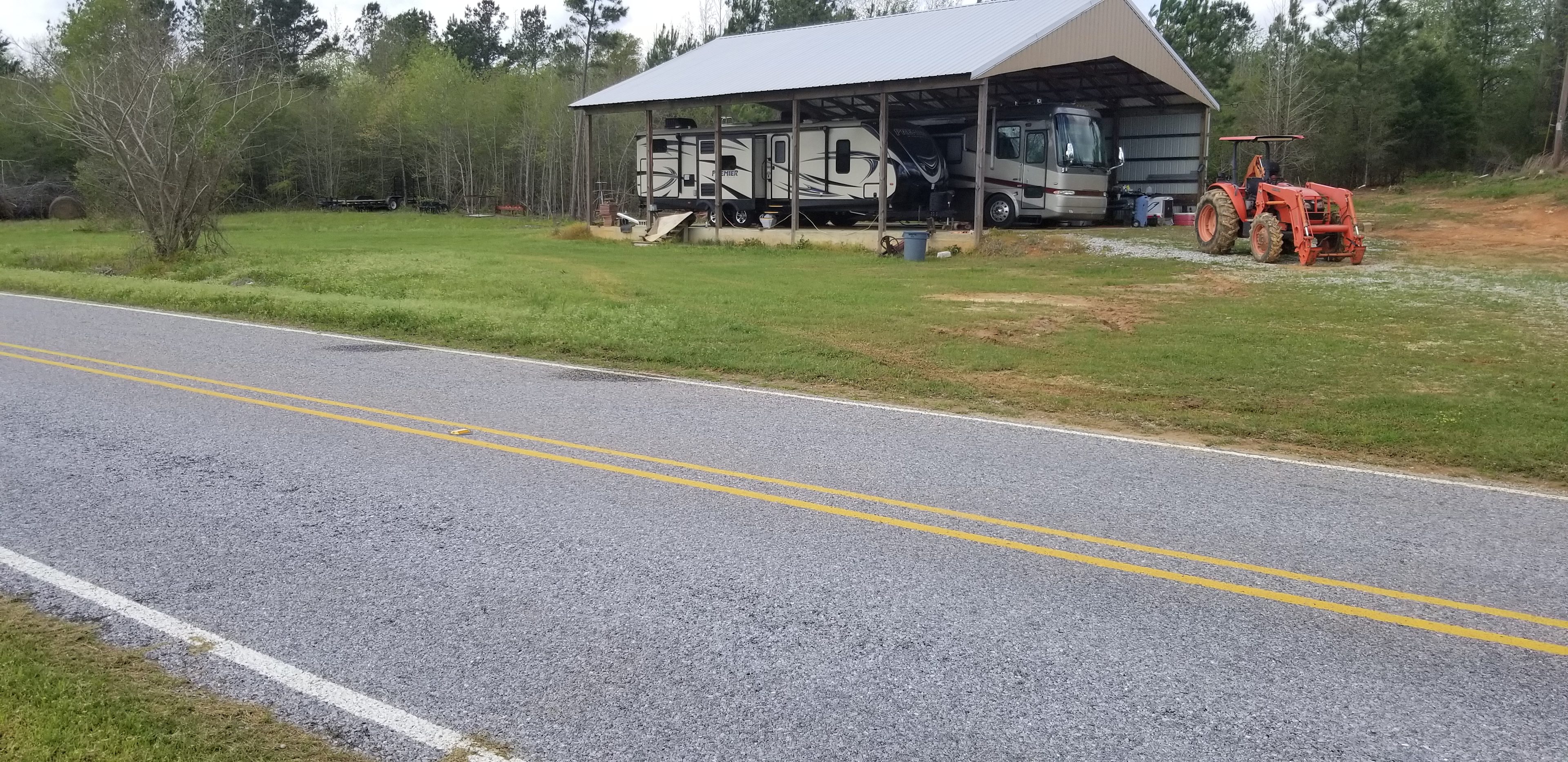 Farm Shed for RV parking with access to electric and water