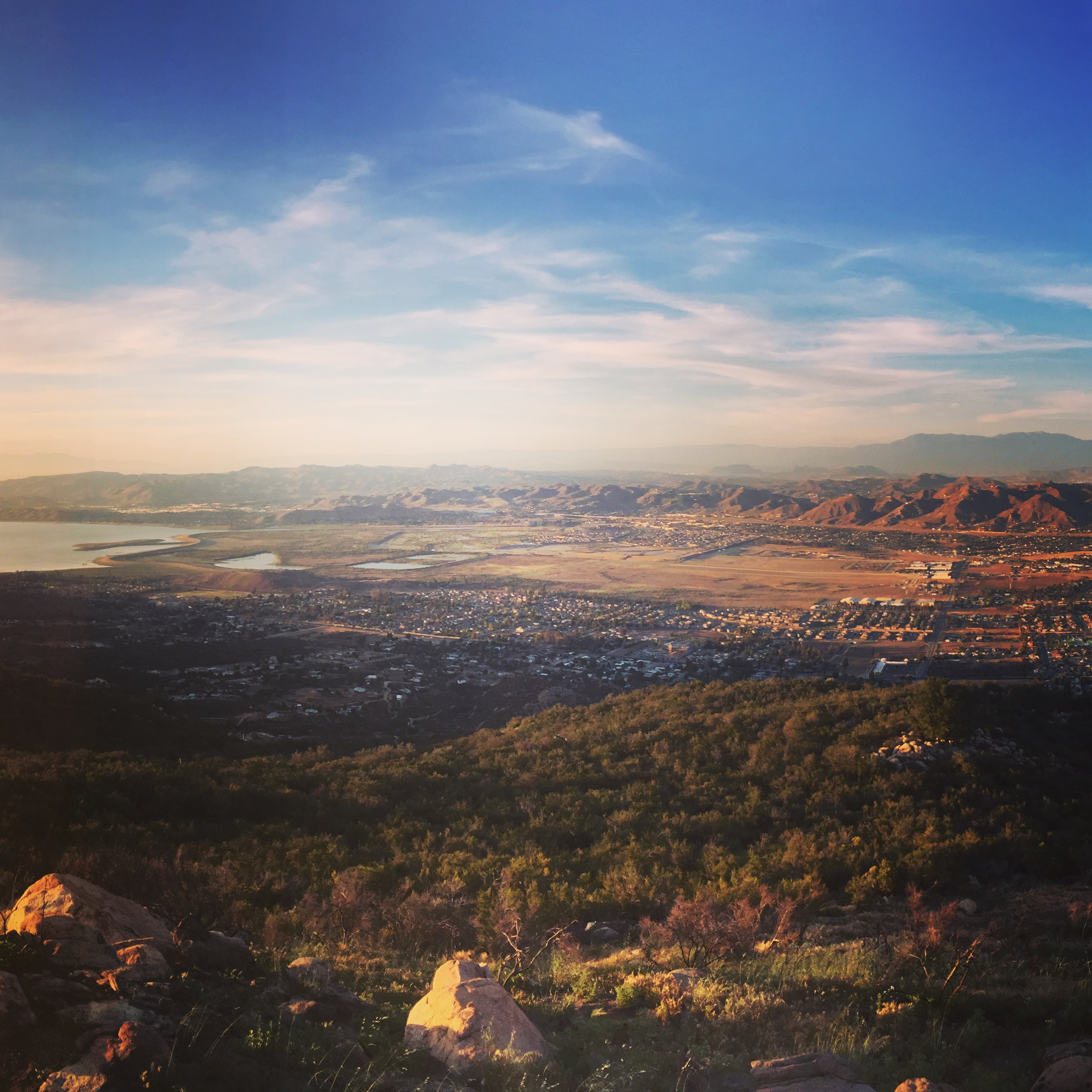 View of the Valley from the top of a hiking peak
