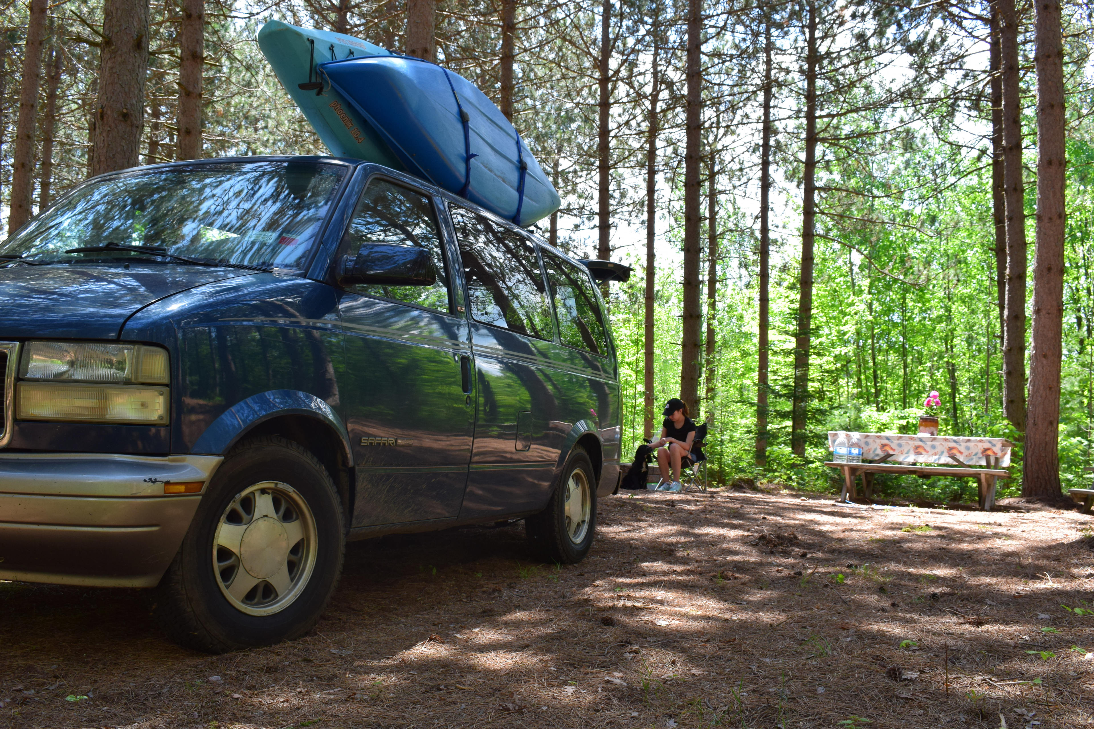 Guests take first camping trip in custom Camper van 