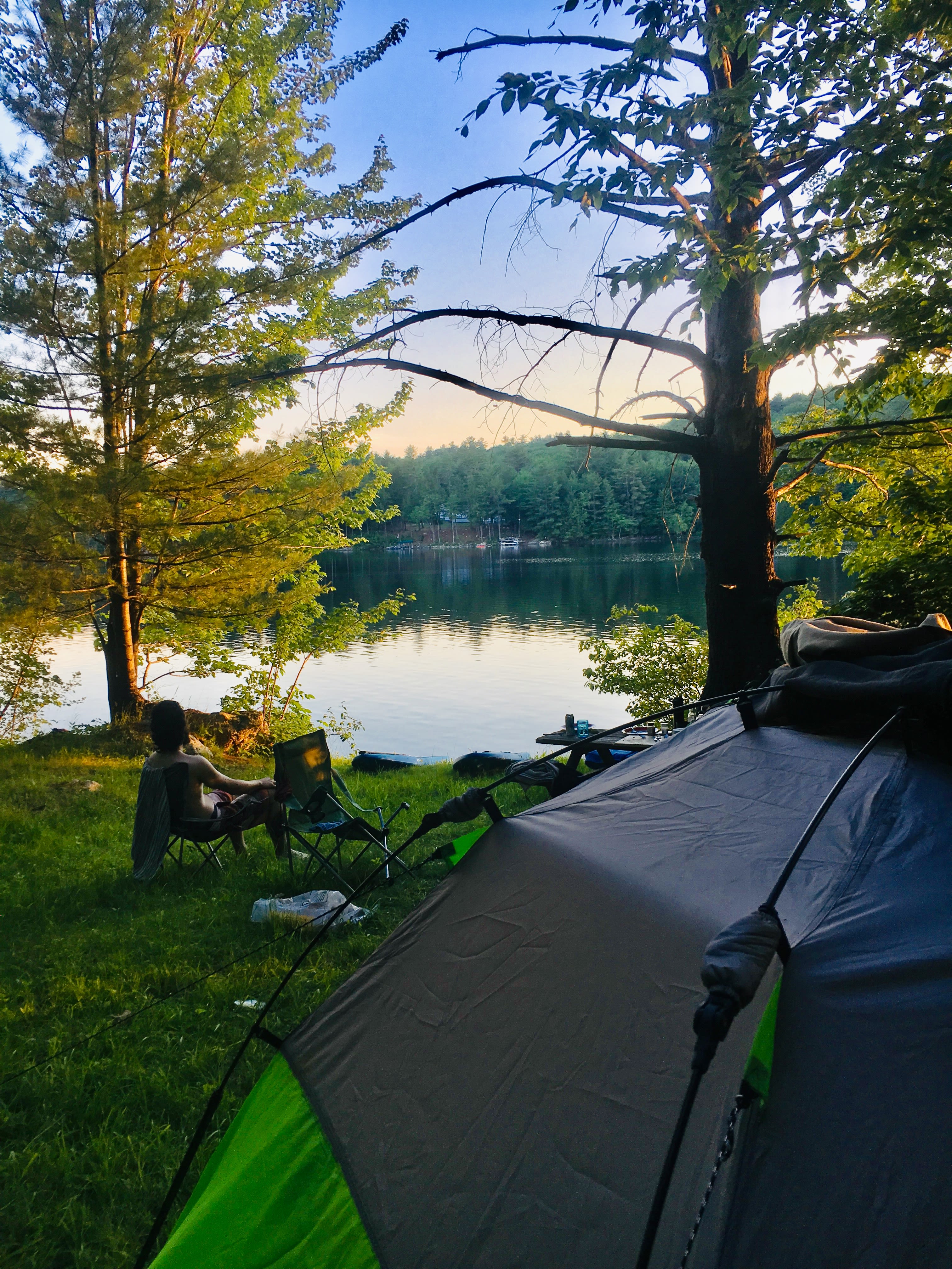 Maine Lakeside Wooded Tent Camping