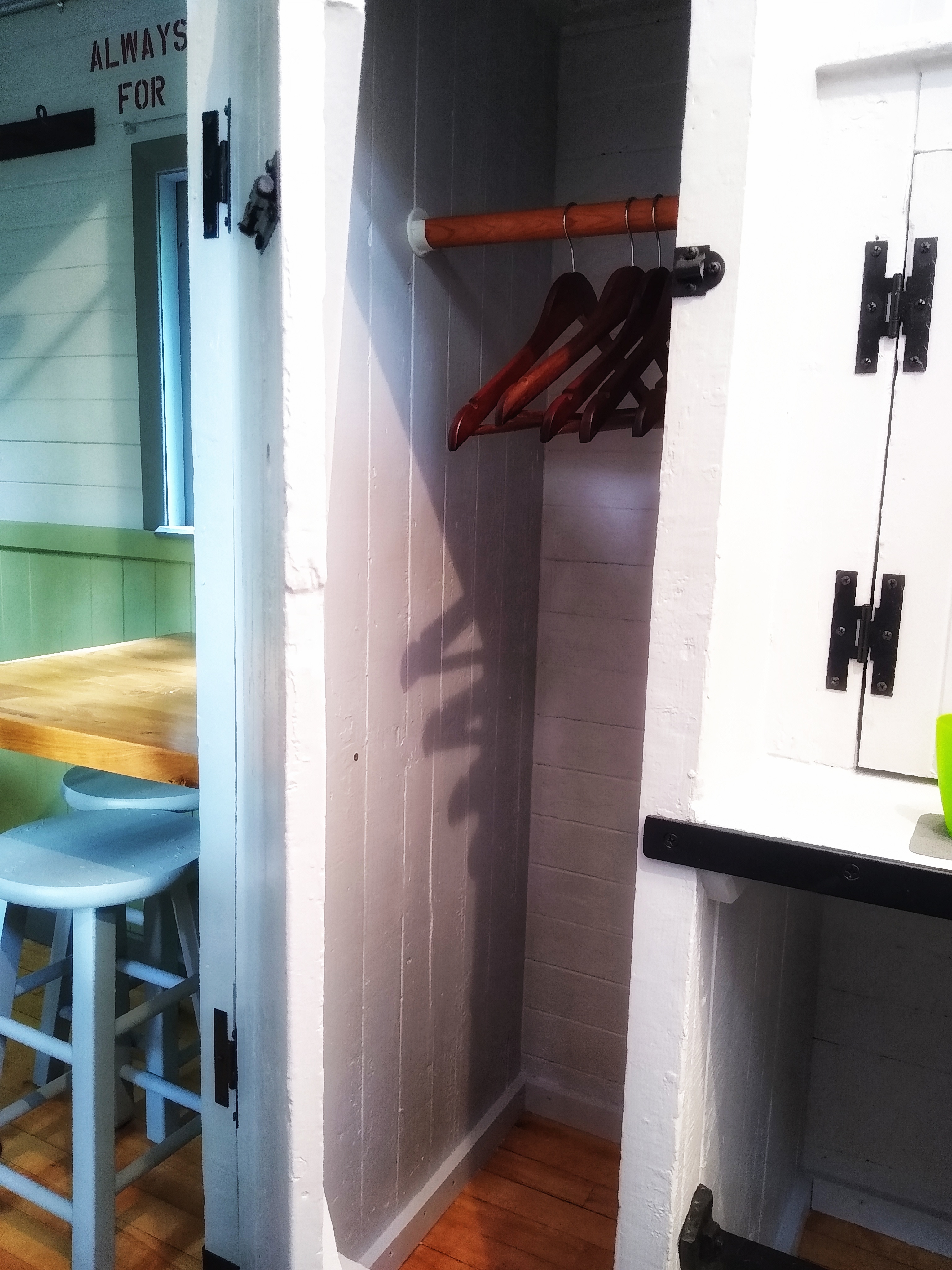 Hangers and extra closet space.
