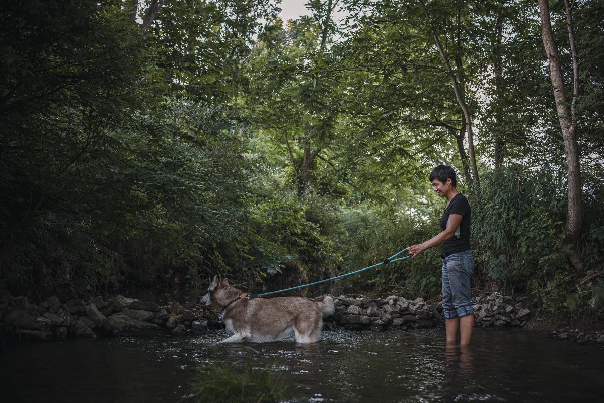 Our dog loved getting to play in the crick!