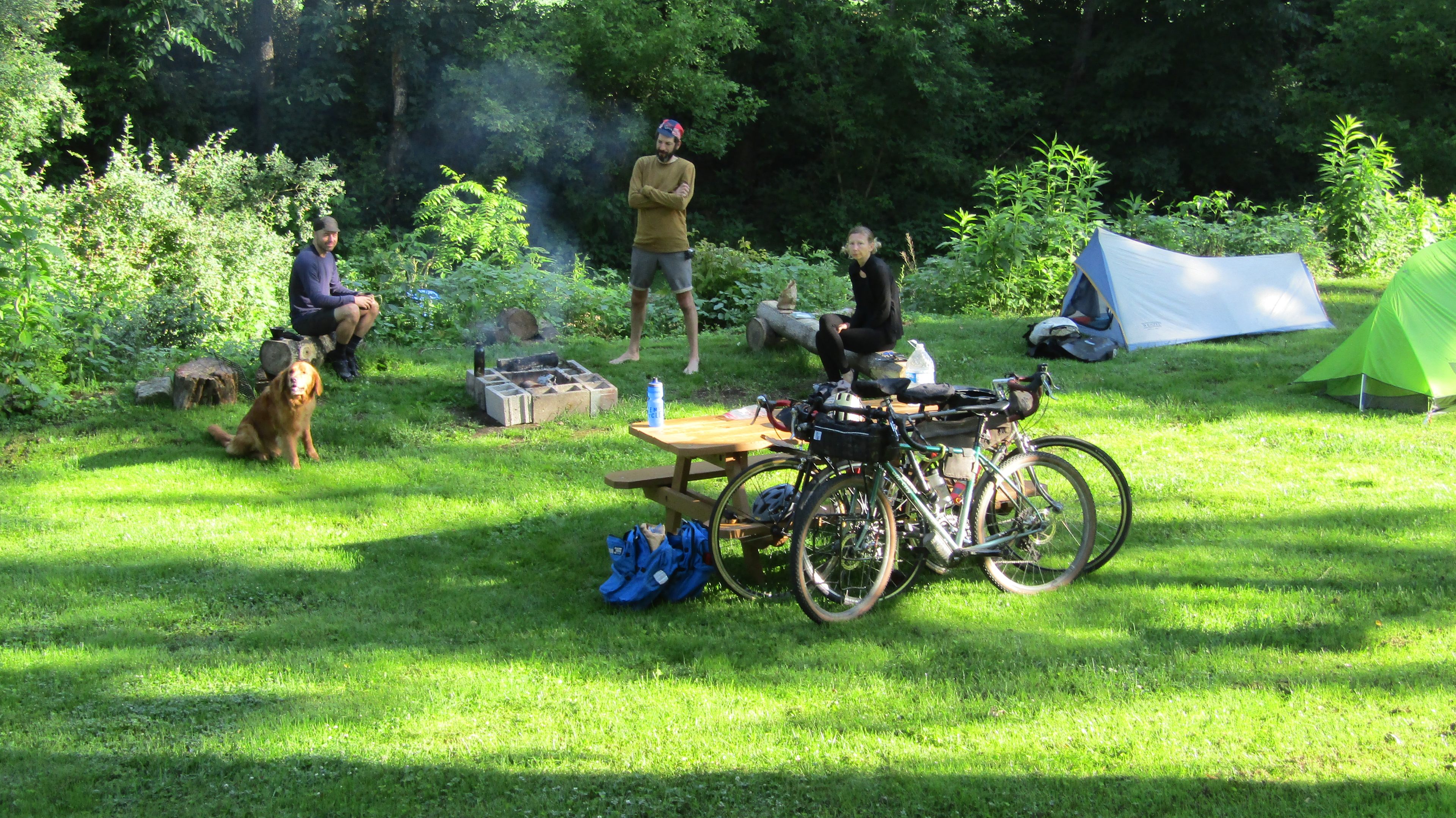 Our first Ohio-Erie Towpath Trail bicyclist campers