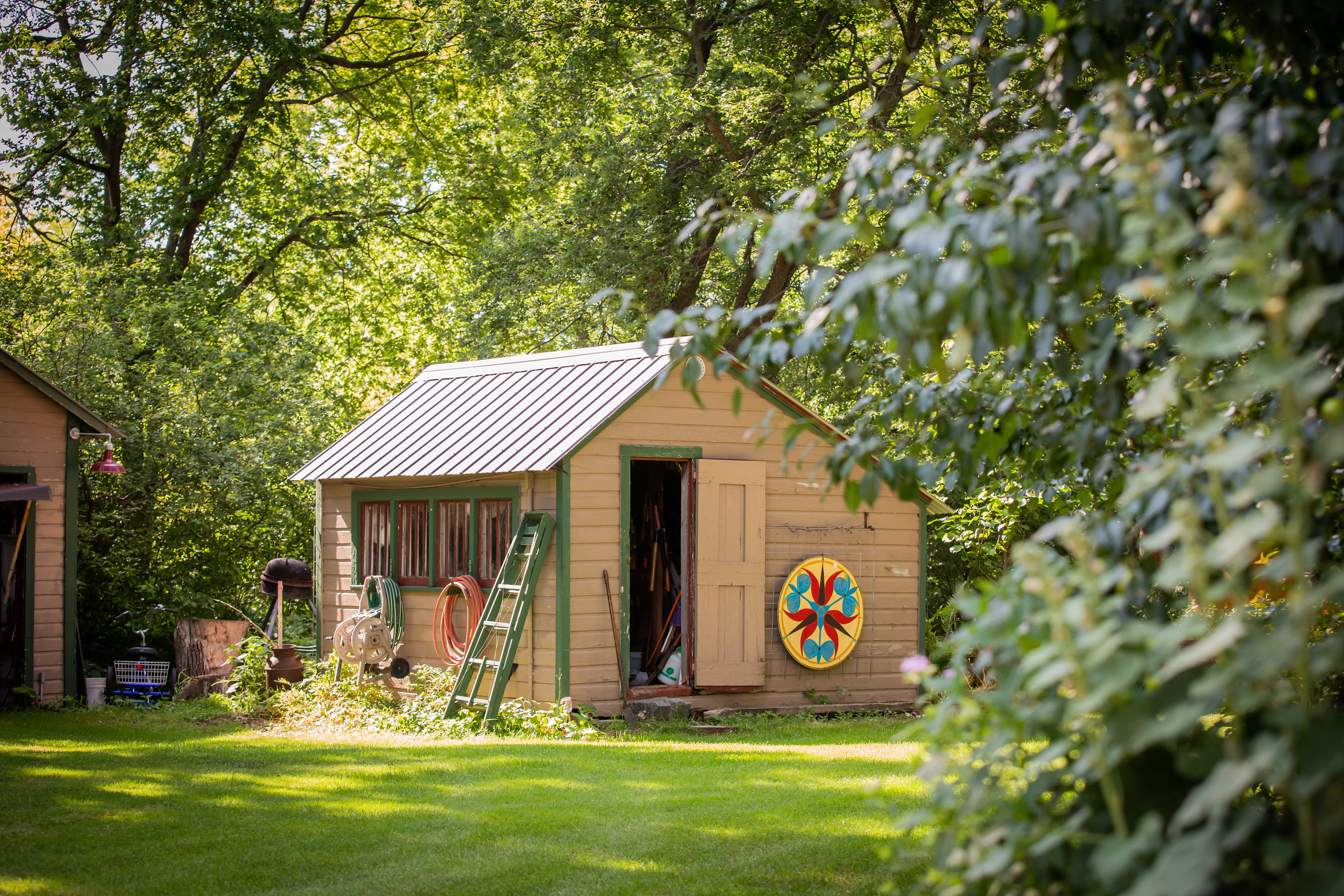 One of the many small buildings located on the property. 