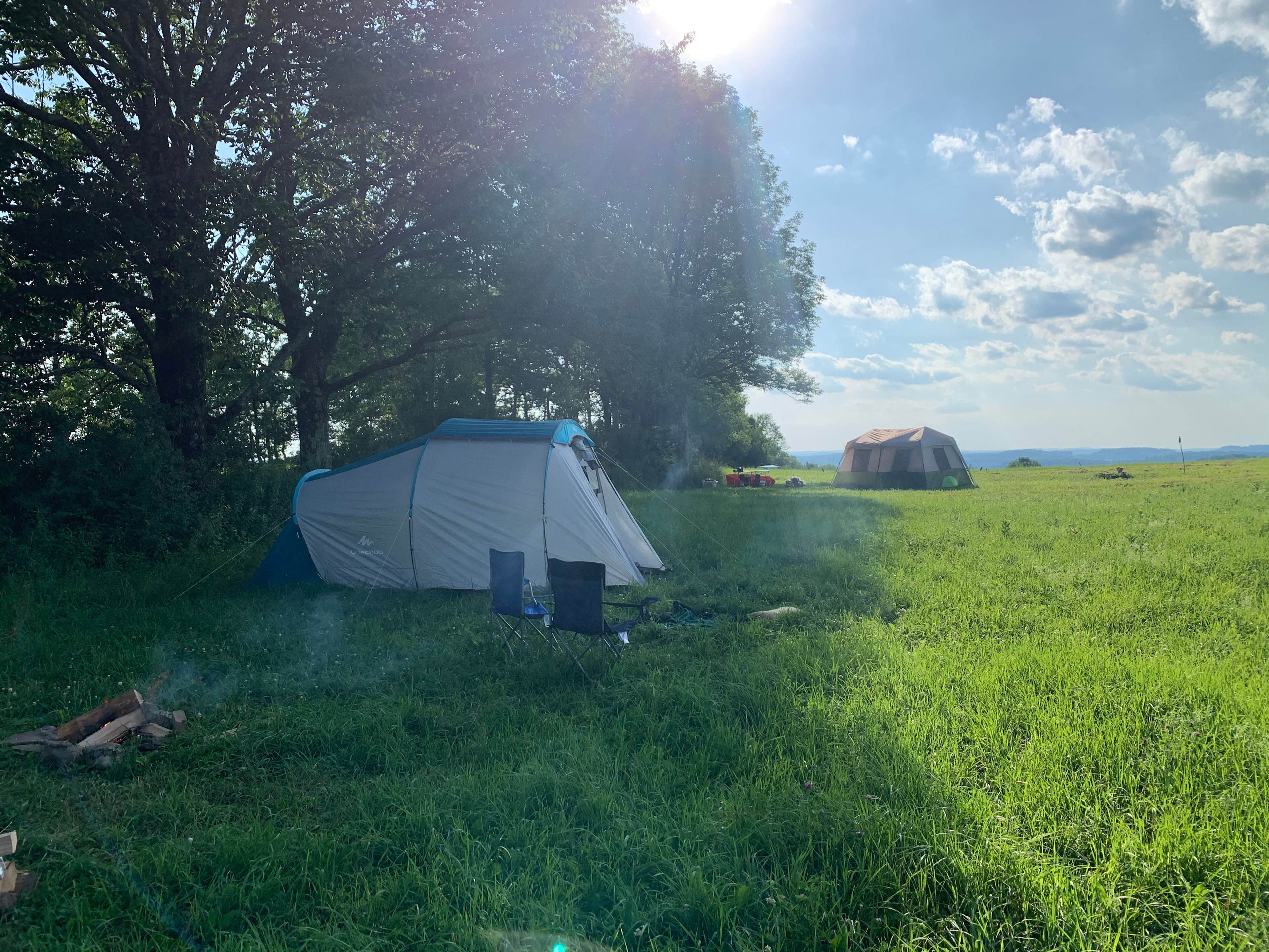 Wahl Dairy Farm.  Hilltop Campsite